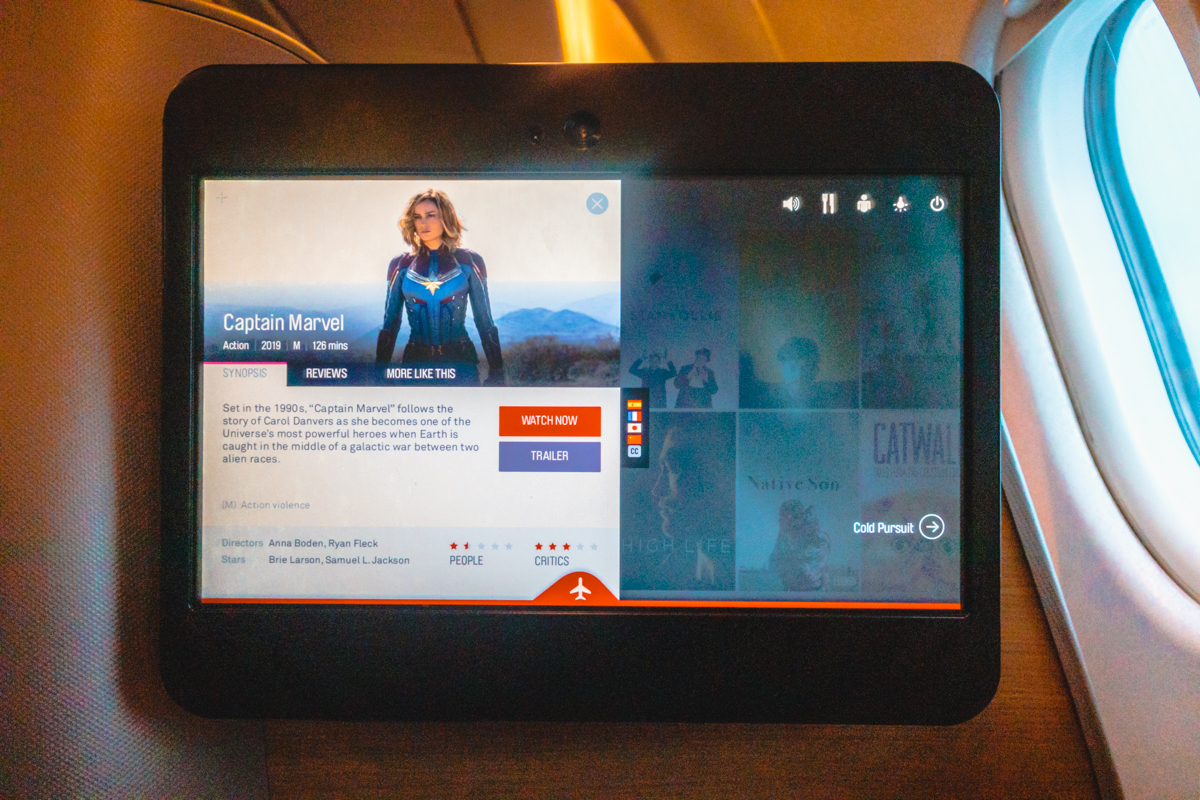 Qantas Airbus A330 Business Class Movie Scores
