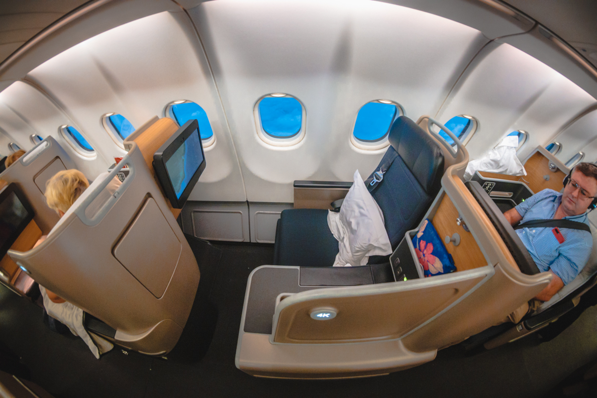 Qantas Airbus A330 Business Class Window Seat 4K