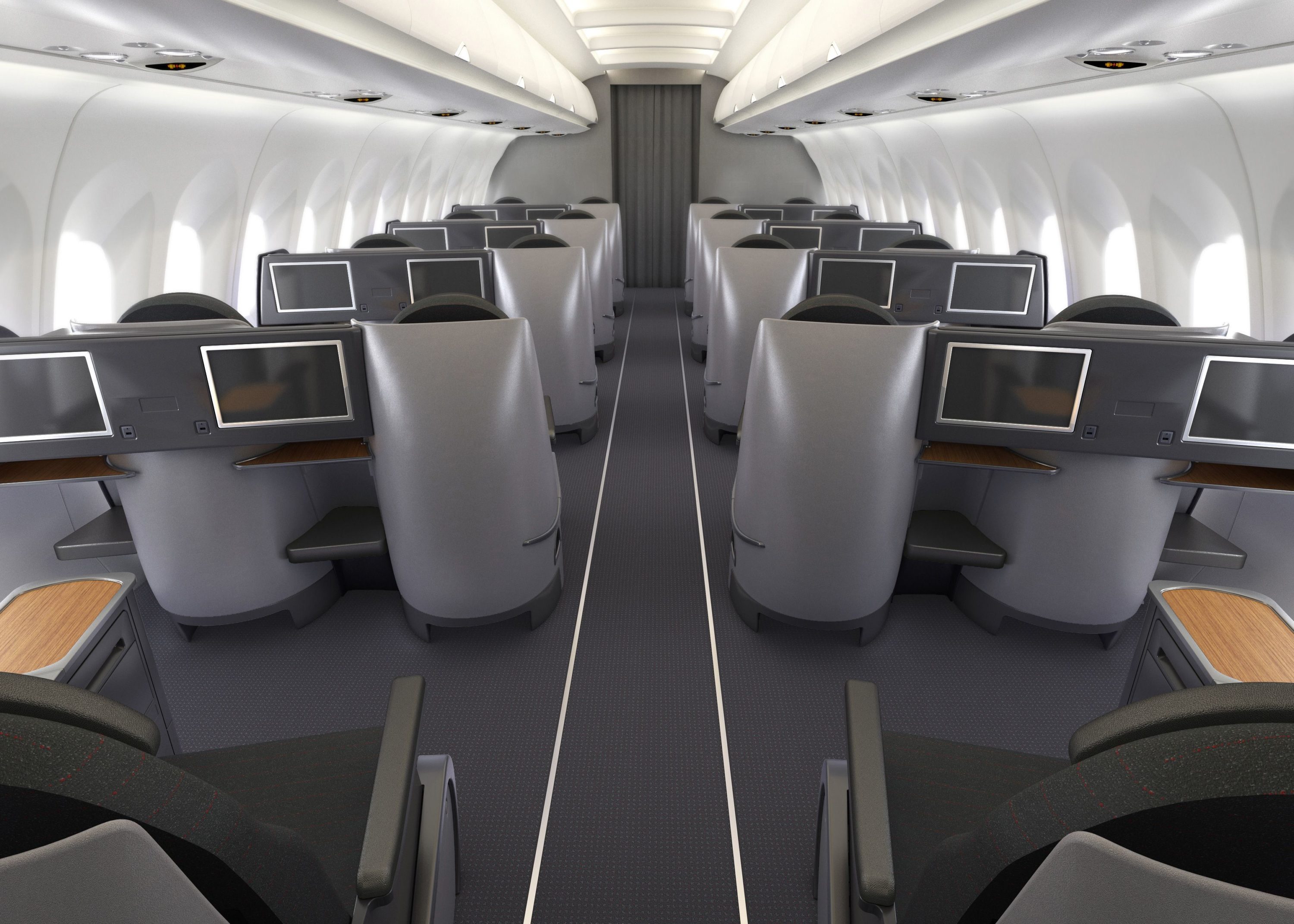 AA A321T Business Class Rear AA A321T Business Class Rear