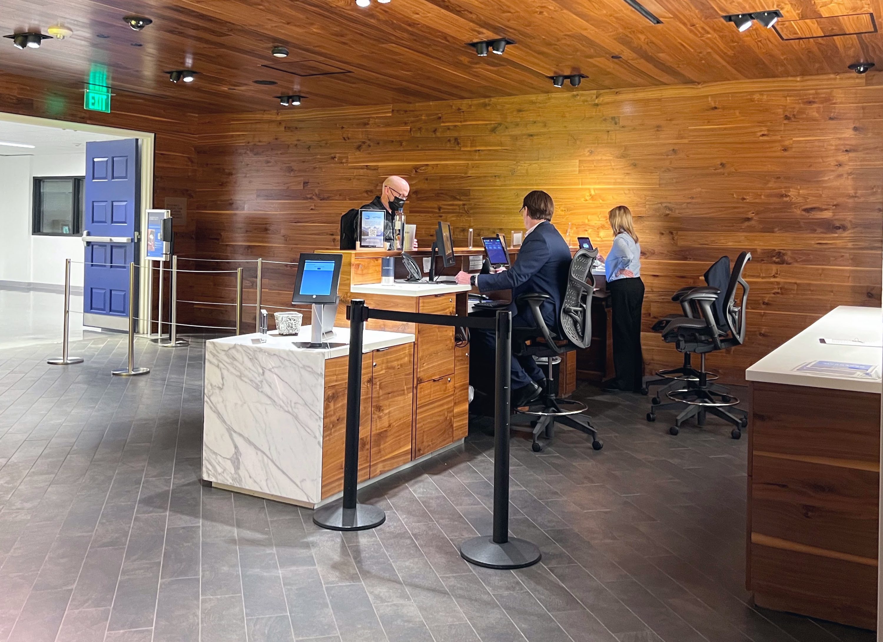Check In Desk at Houston Centurion Lounge