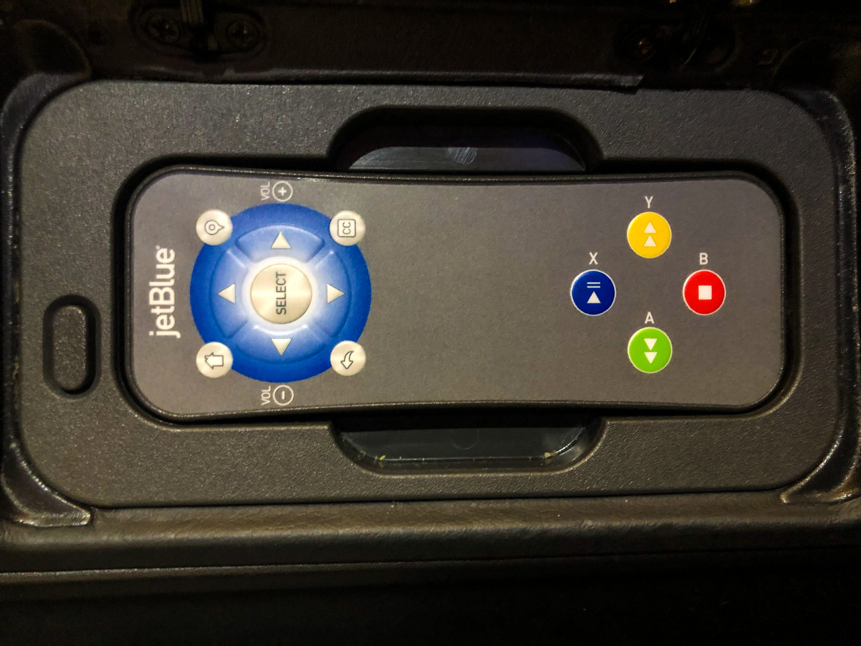 JetBlue Mint A321 in-flight remote