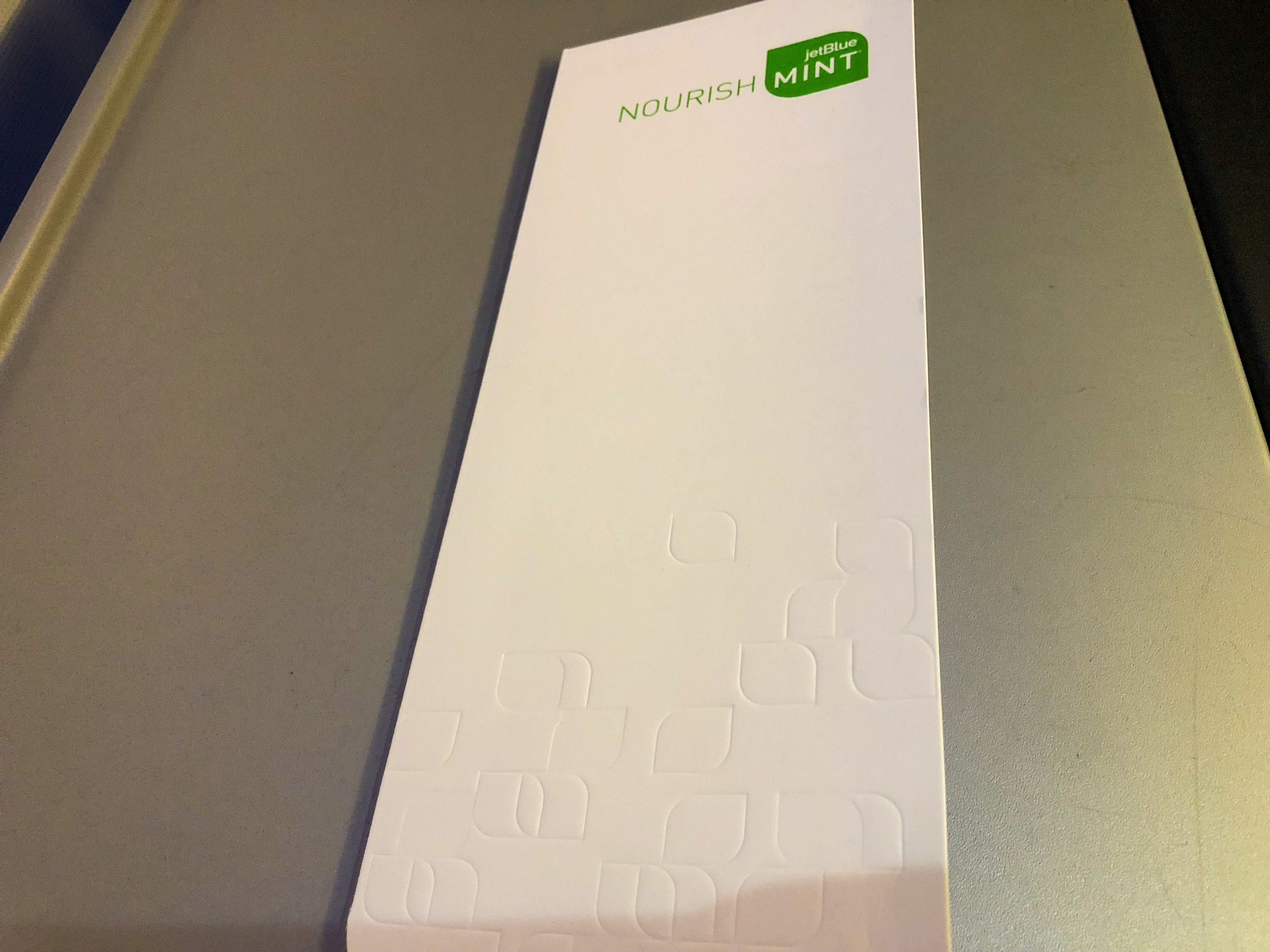 JetBlue Mint A321 menu title page
