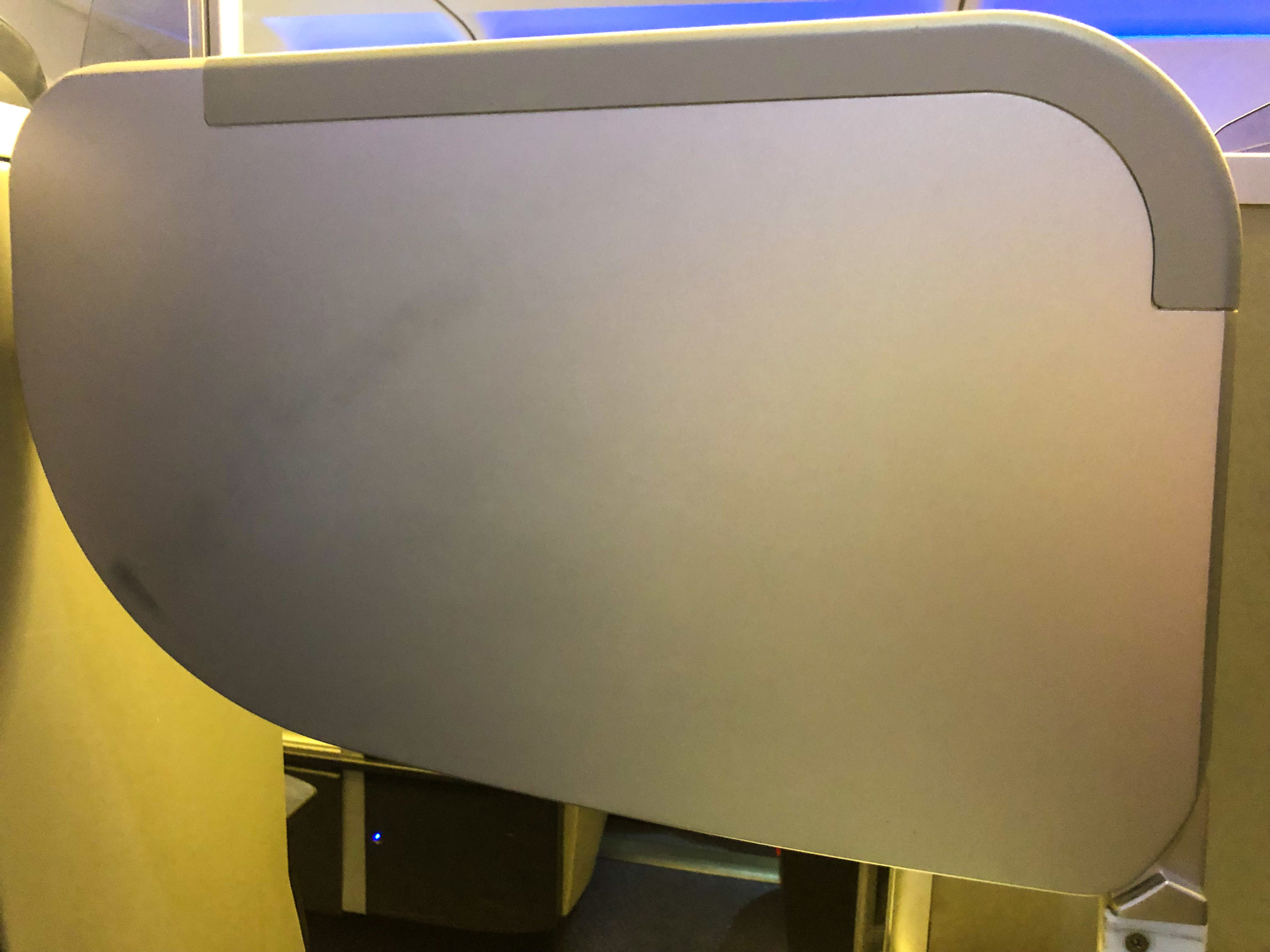 JetBlue Mint A321 tray table