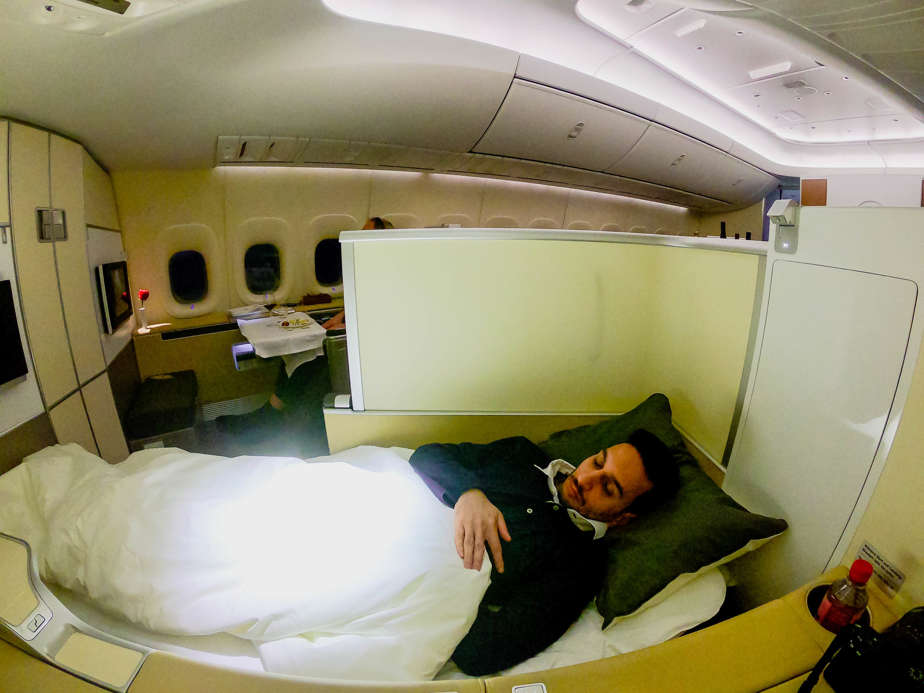 Lufthansa B747-8 First Class Bed - Cherag Dubash