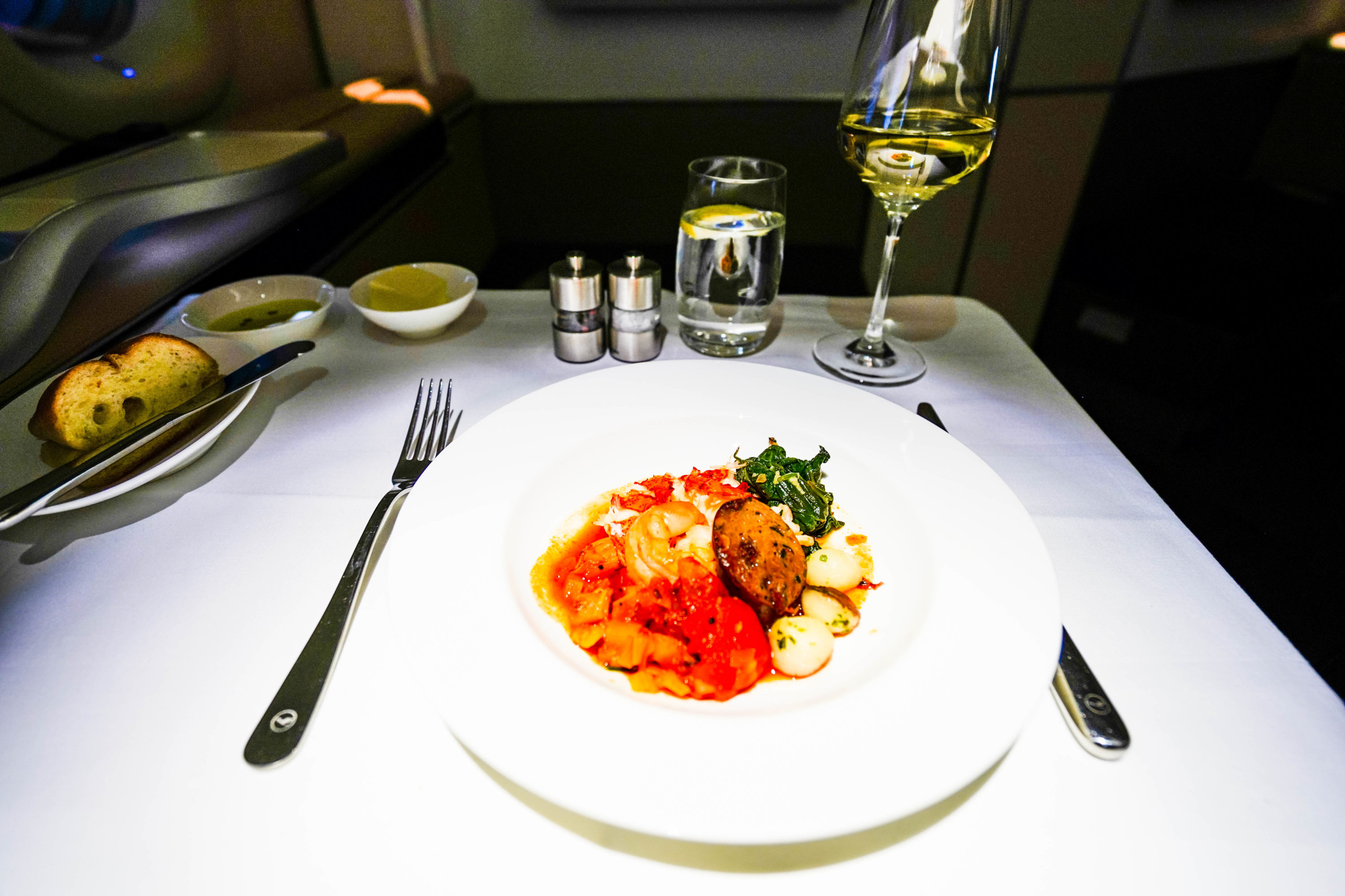 Lufthansa B747-8 First Class Bouillabaisse - Cherag Dubash