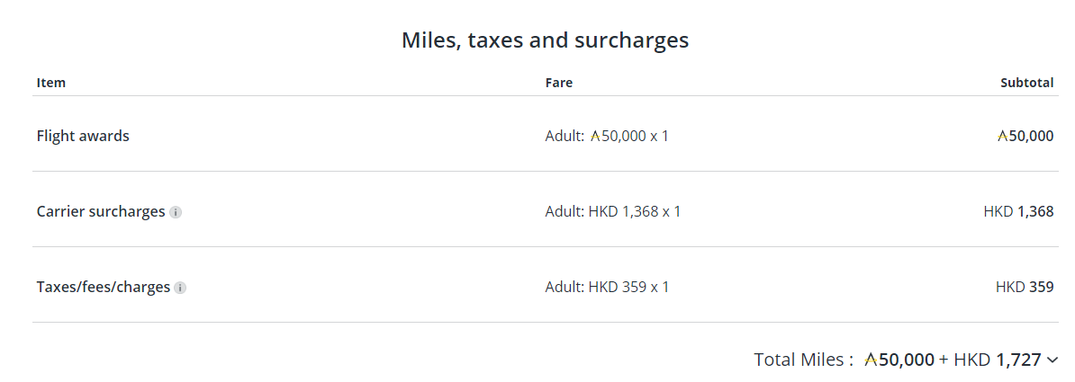 Asia Miles Booking
