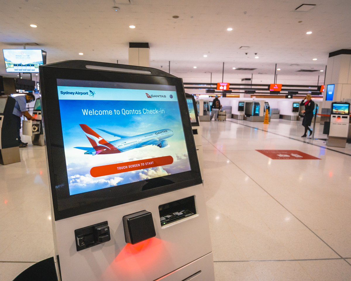 Qantas Check-In Kiosk at Sydney Airport