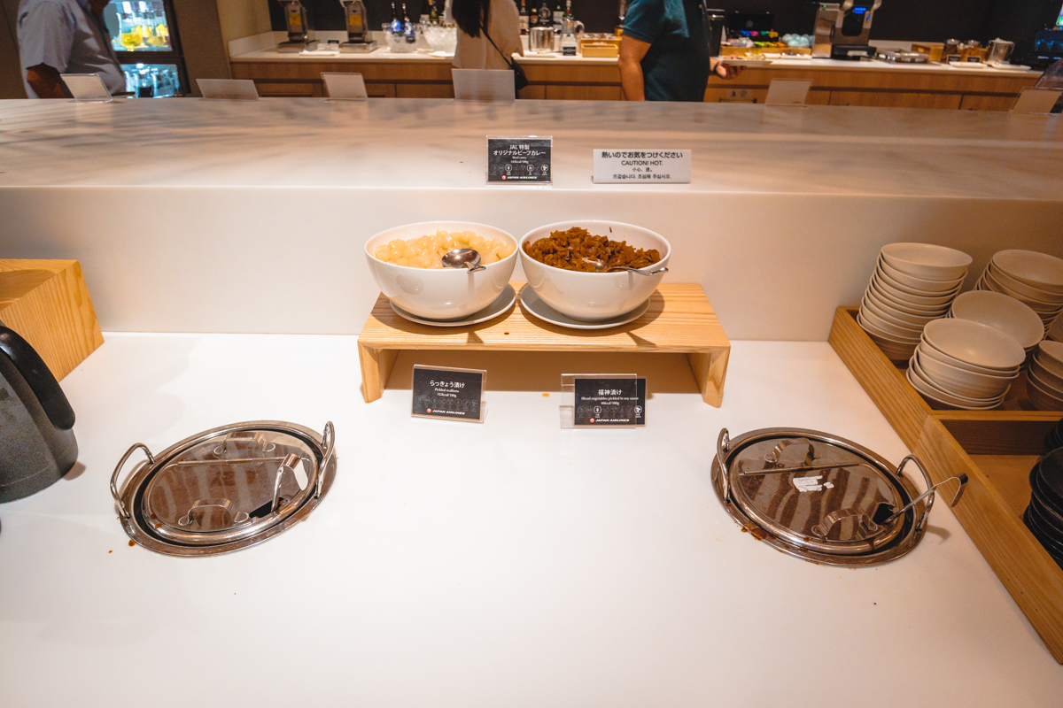 JAL Business Class Lounge Haneda Airport Buffet Cold Selections