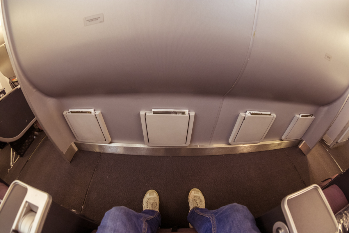 Qantas Boeing 747 Premium Economy Bulkhead Legroom