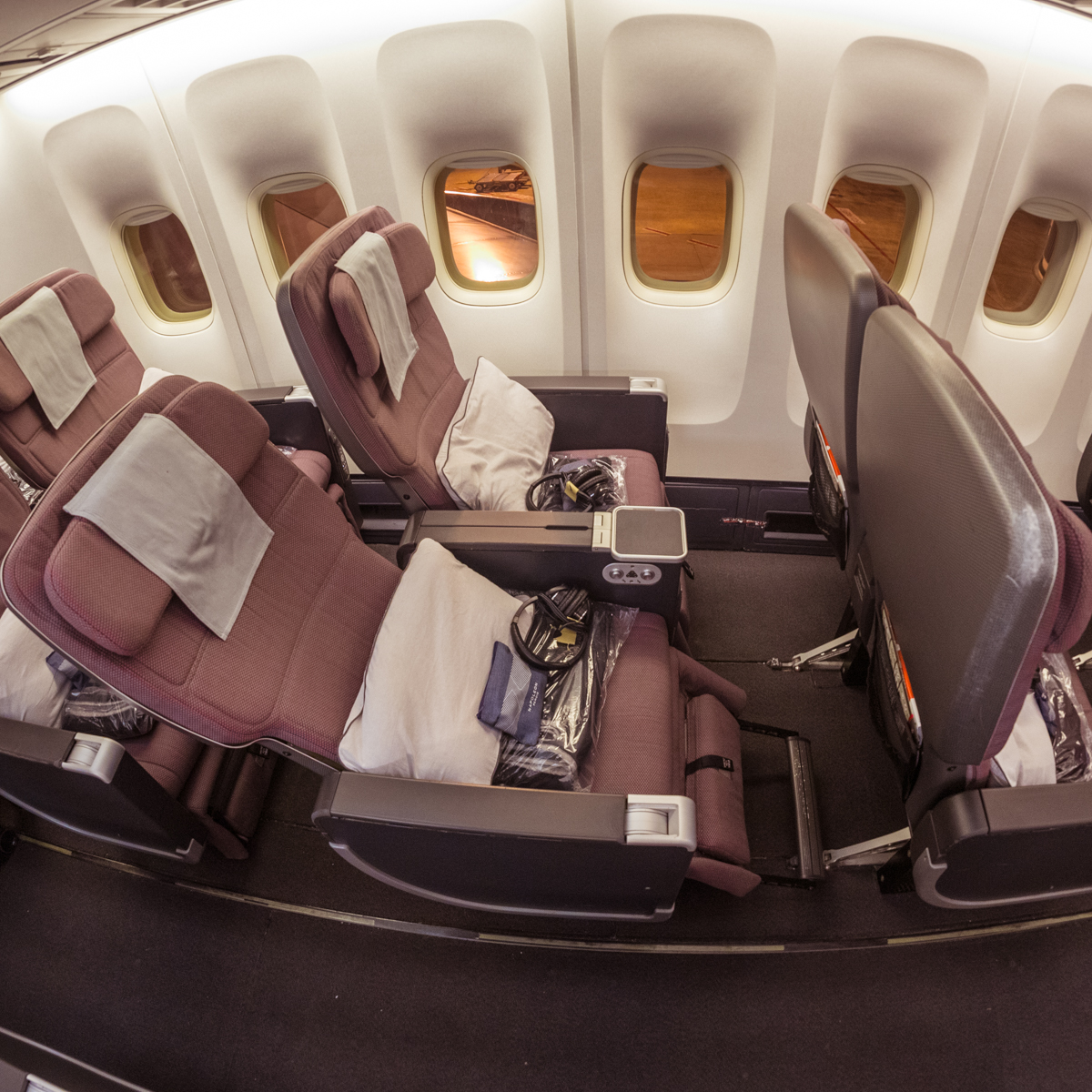 Qantas Boeing 747 Premium Economy Seat Recline