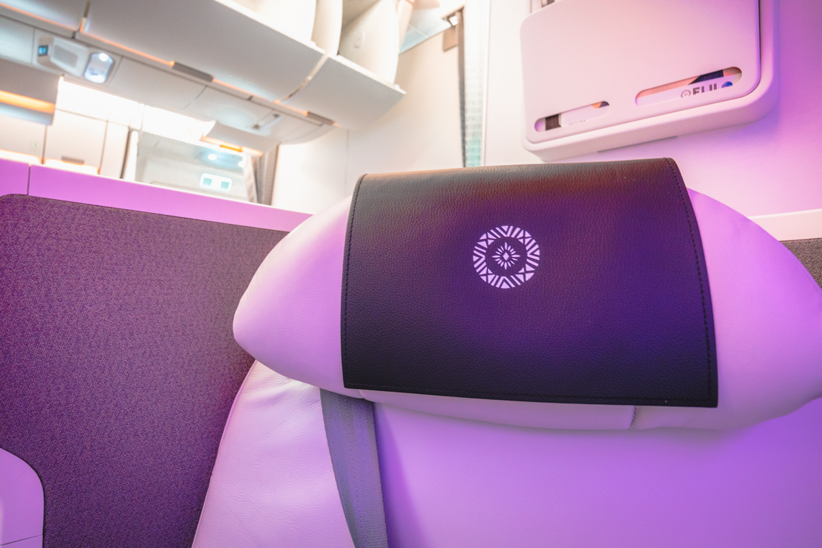 Fiji Airways Airbus A350 Business Class Headrest