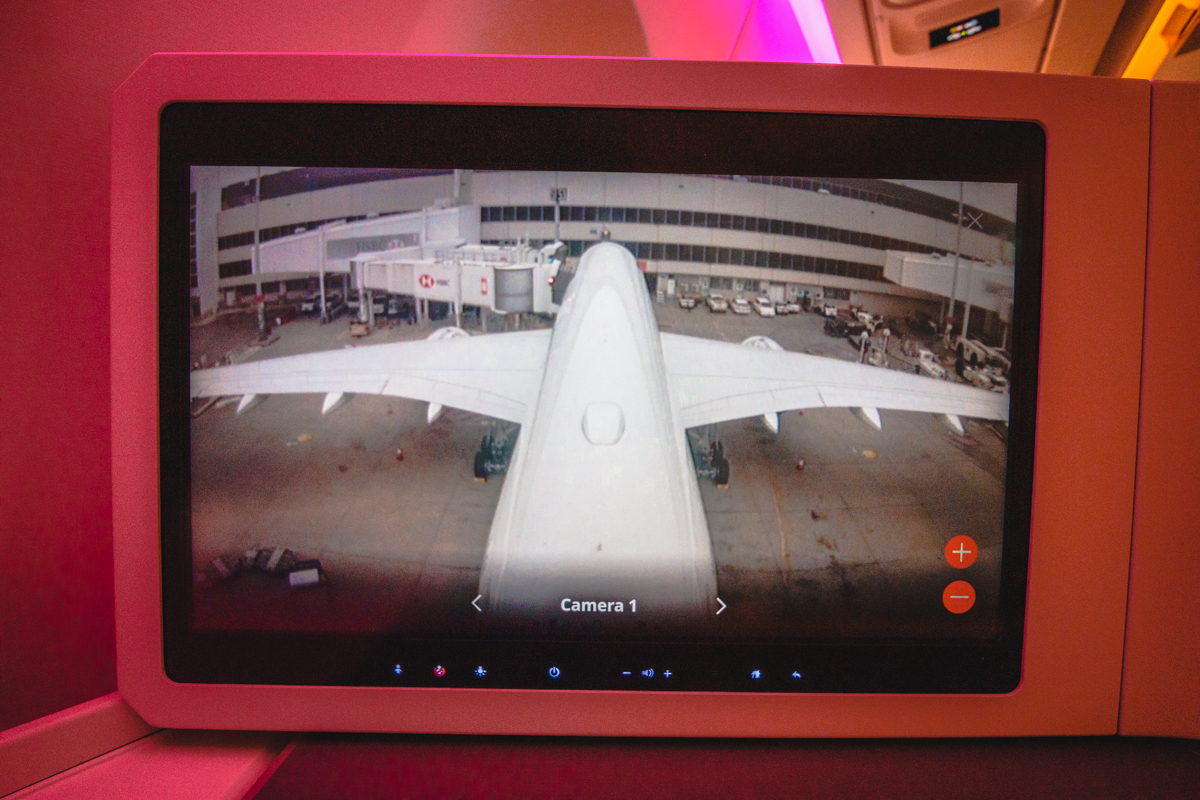 Fiji Airways Airbus A350 IFE Tail Camera