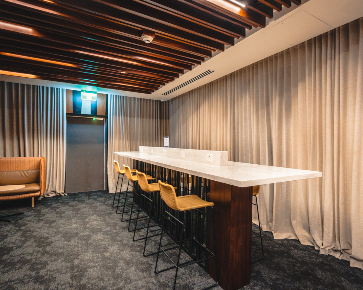 Fiji Airways Premier Lounge High Table