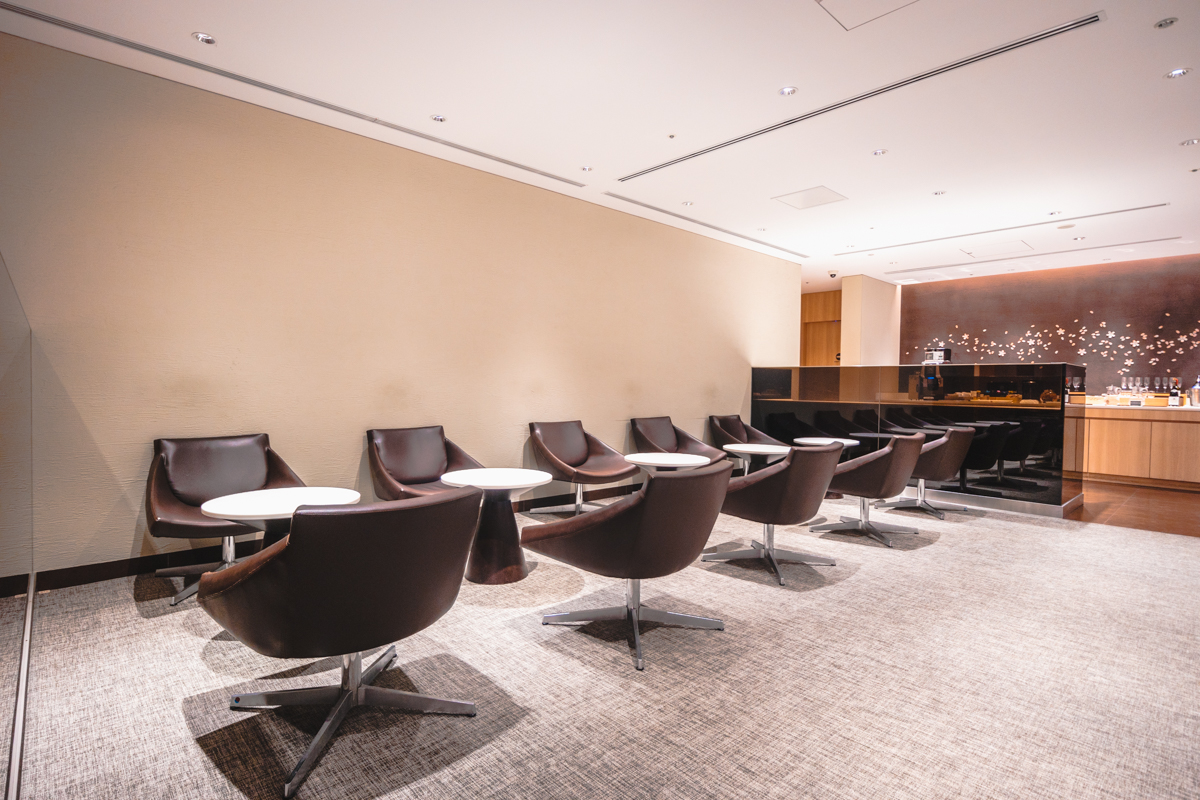 JAL Business Class Lounge Haneda Airport Upstairs Seating