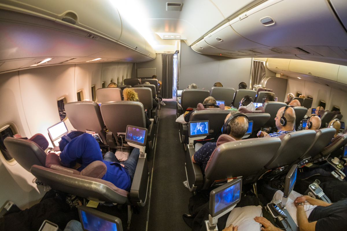 Qantas Boeing 747 Premium Economy Cabin