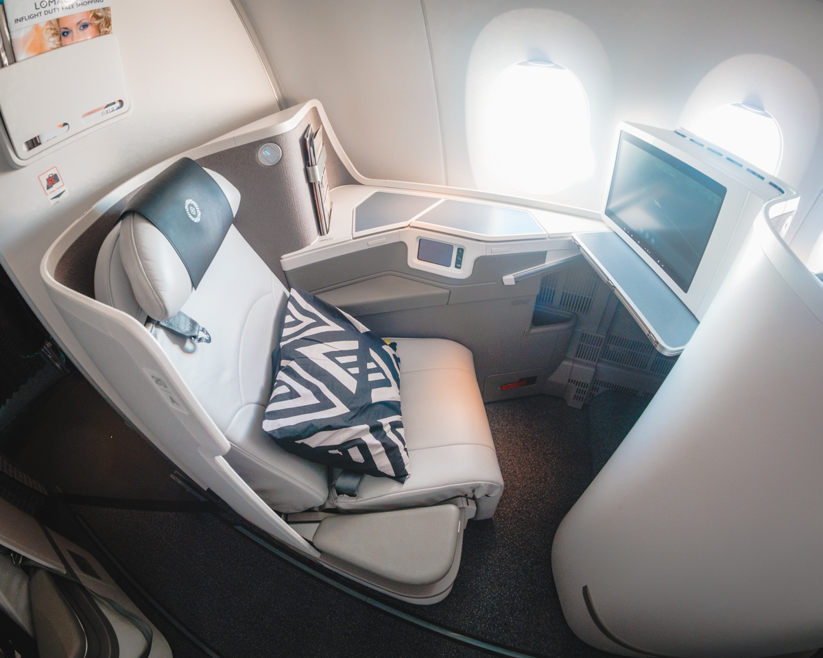 Fiji Airways Airbus A350 Business Class Seat Controls