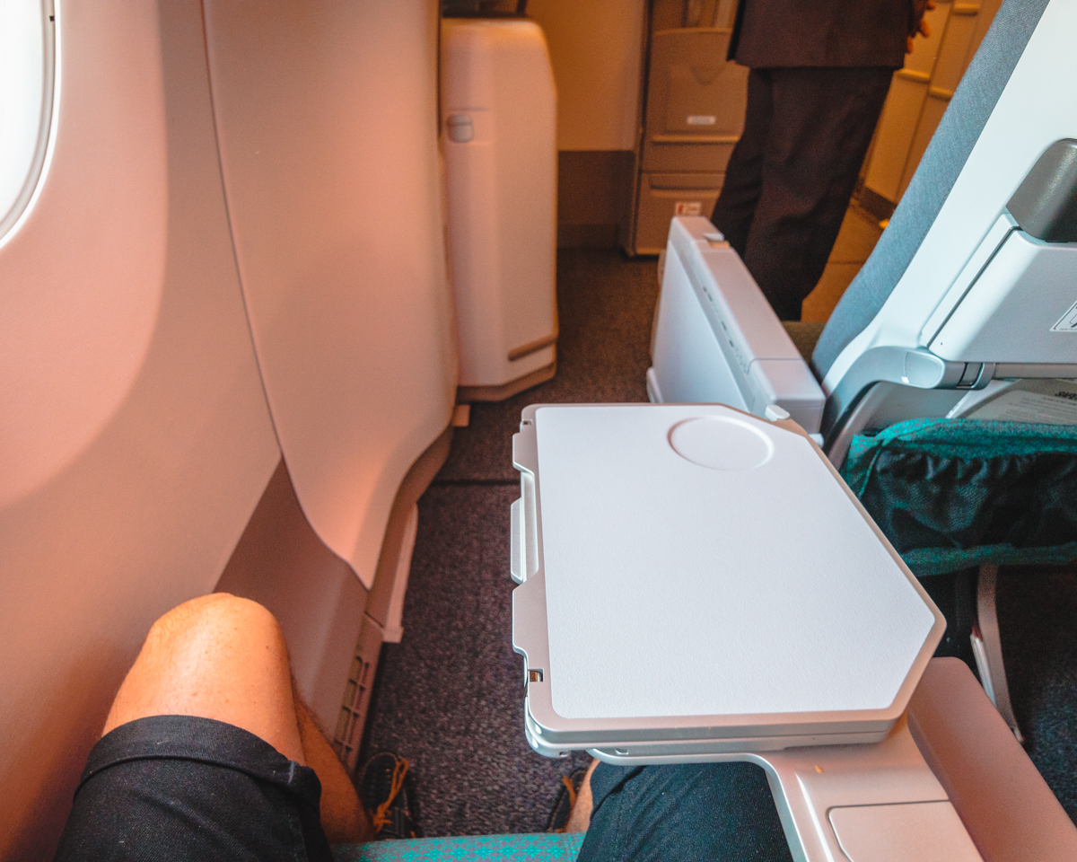 Fiji Airways Airbus A350 Economy Class Bulkhead Tray Table