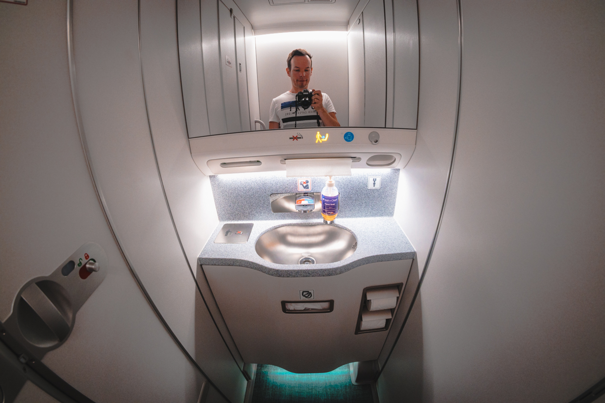 Fiji Airways Airbus A350 Economy Class Bathroom