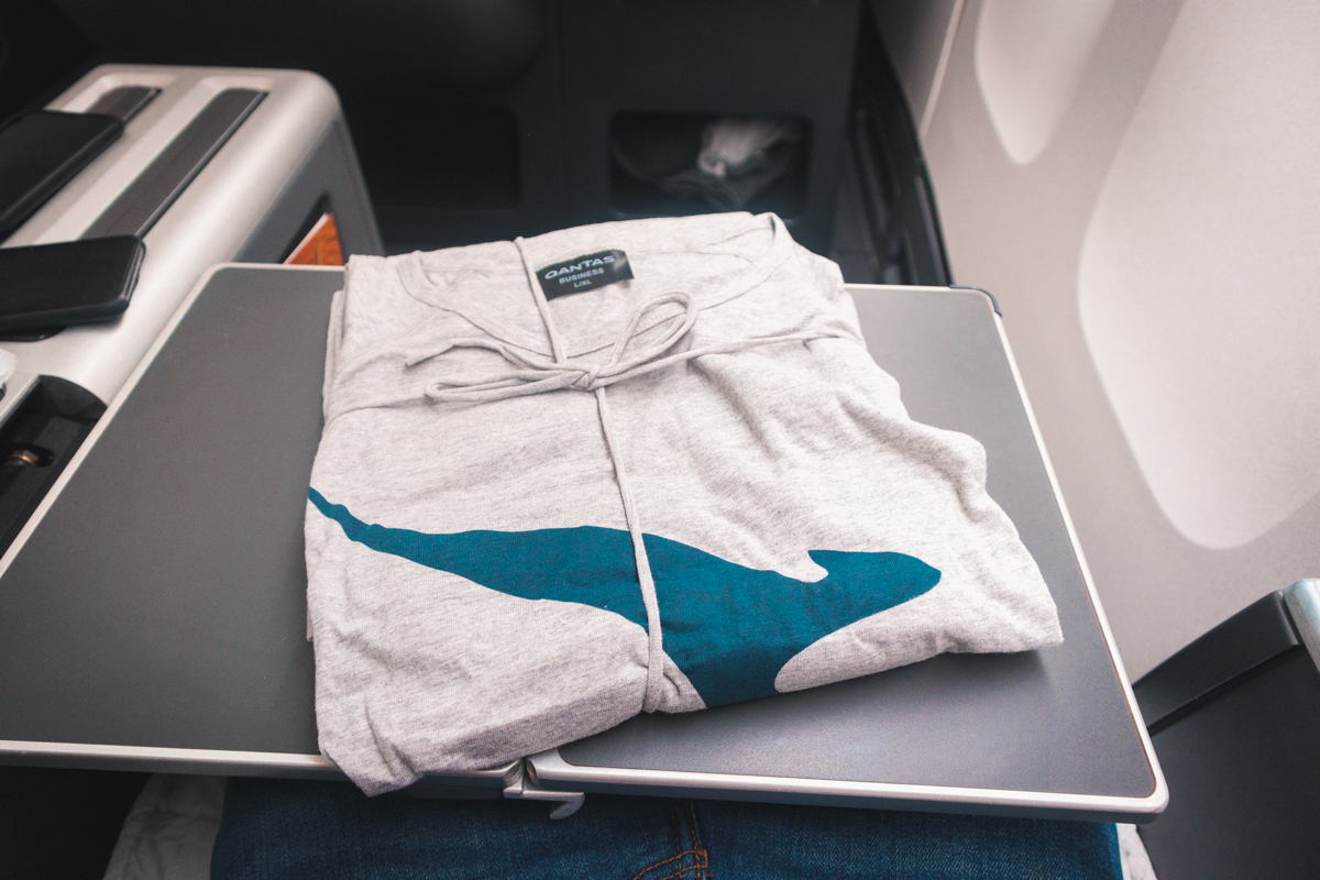 Qantas Boeing 747 Business Class PJs