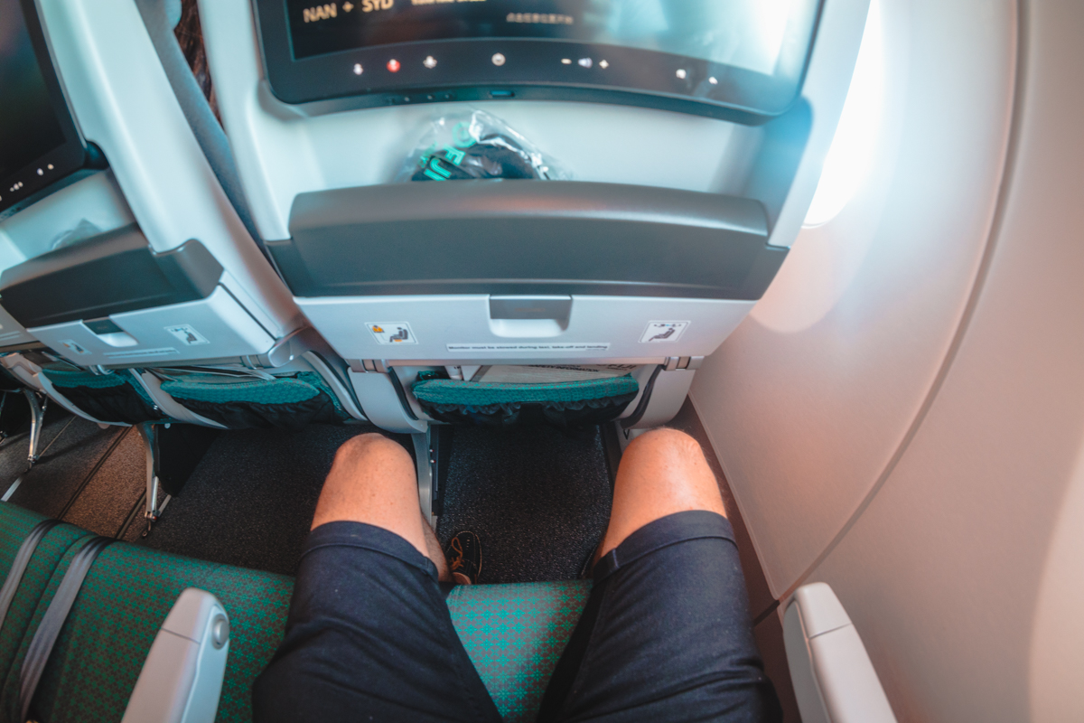 Fiji Airways Airbus A350 Economy Class Fully Reclined Legroom