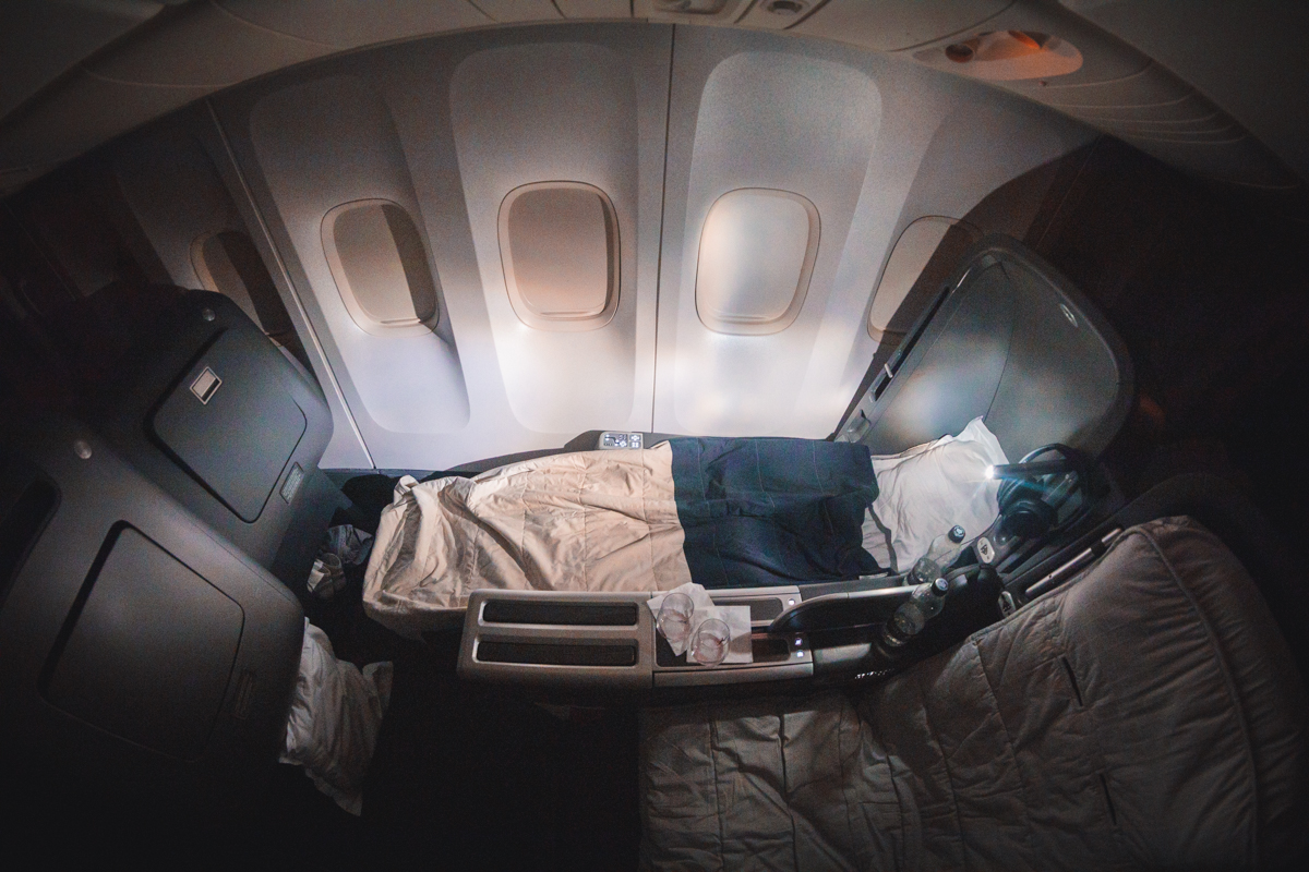 Qantas Boeing 747 Business Class Flat Bed