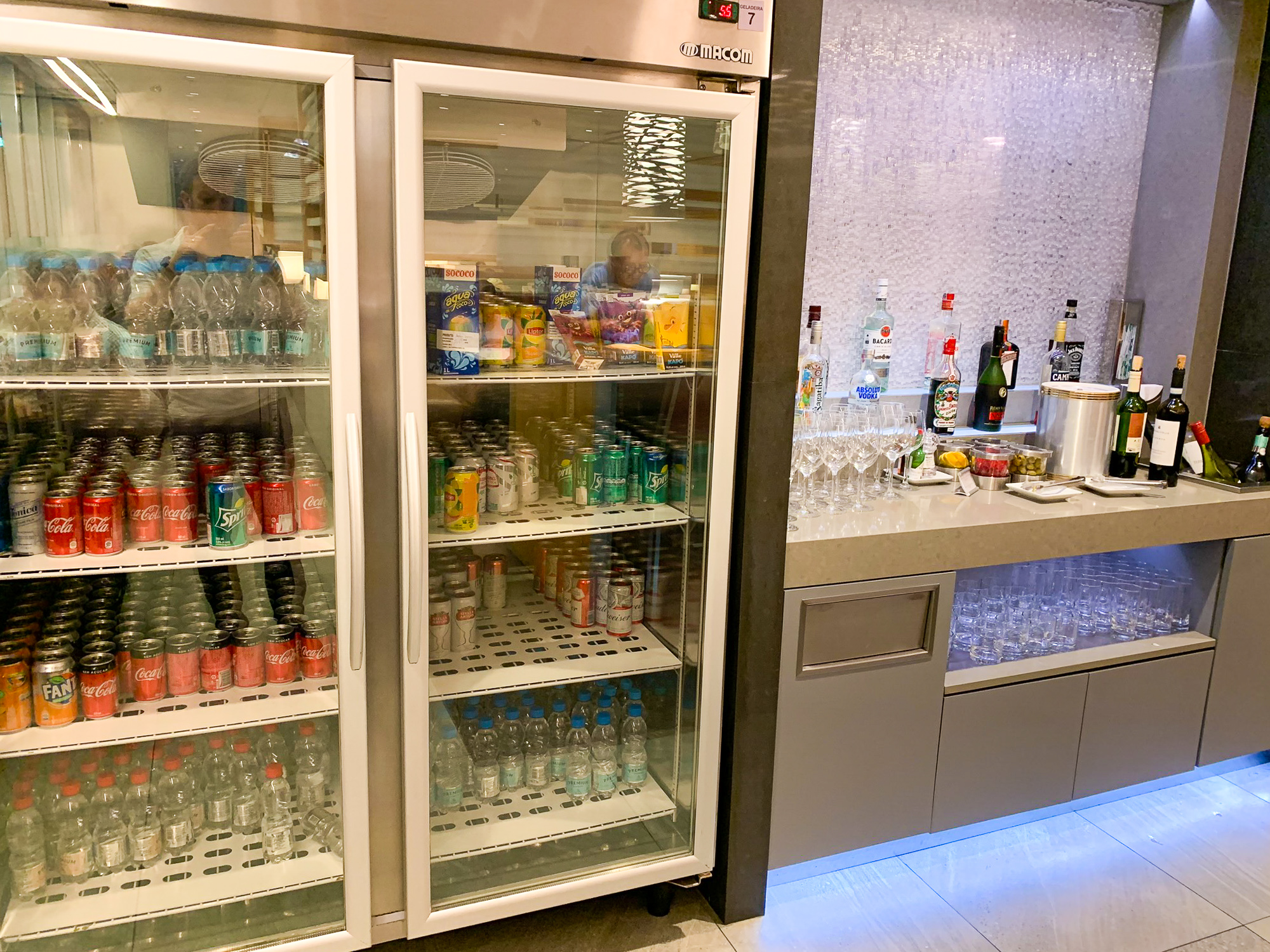 Admirals Club Beverage Fridge. GIG