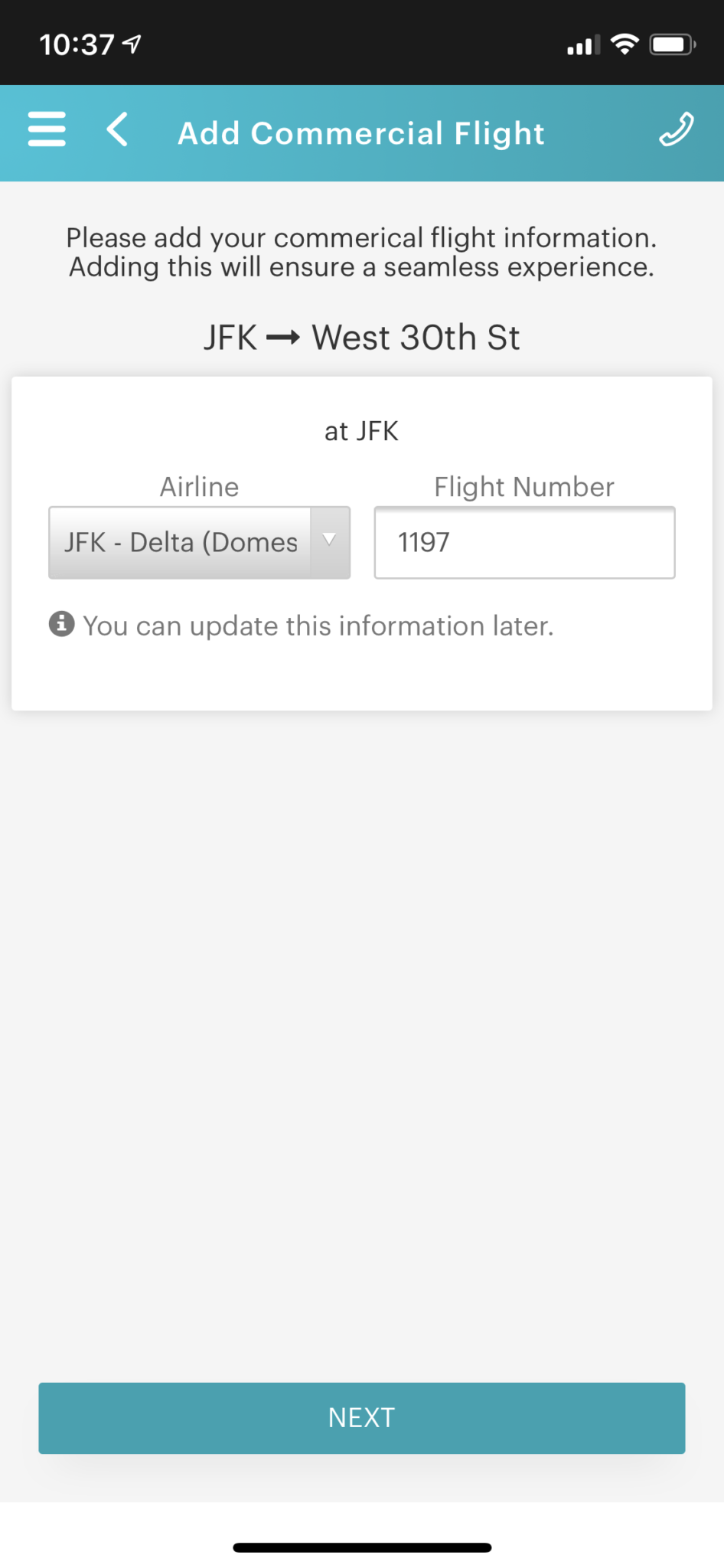 Blade Mobile App Booking Flow 3