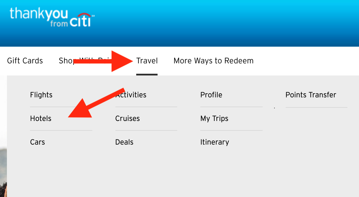 Redeem Citi ThankYouPortal