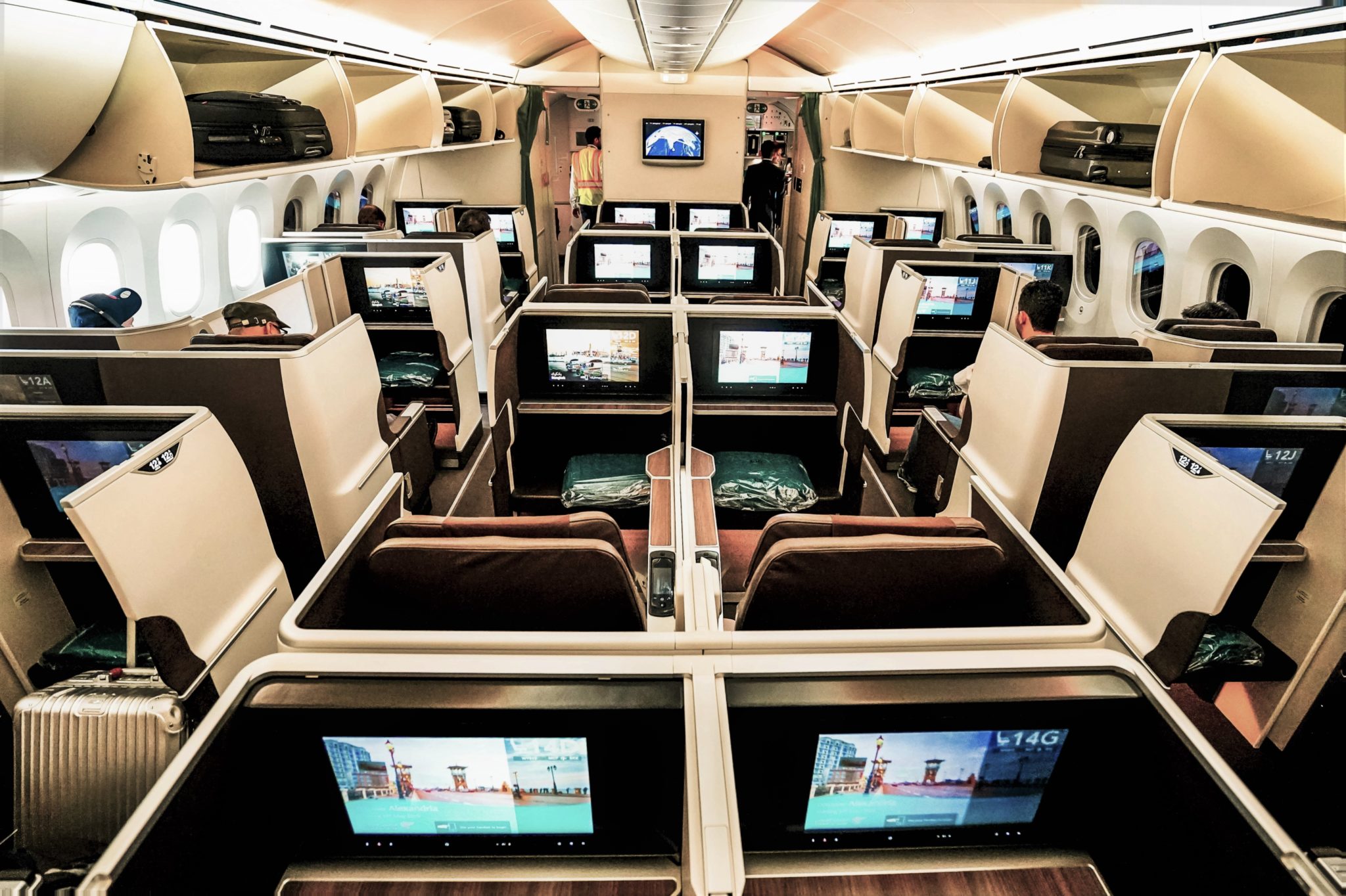 Oman Air B787-9 Forward Business Class Cabin