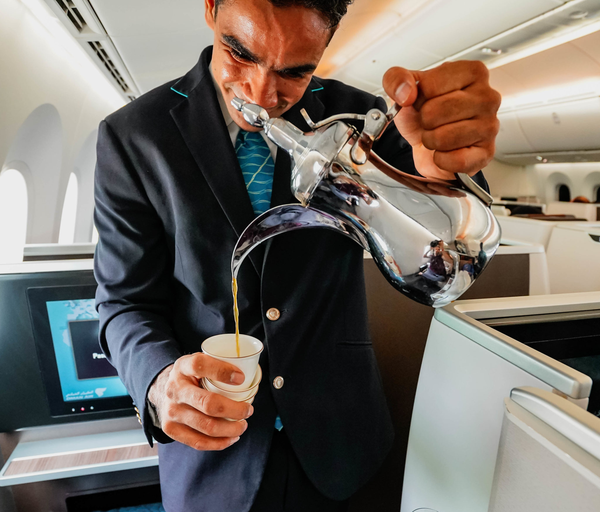 Oman Air B787-9 Business Class --- Arabic Coffee