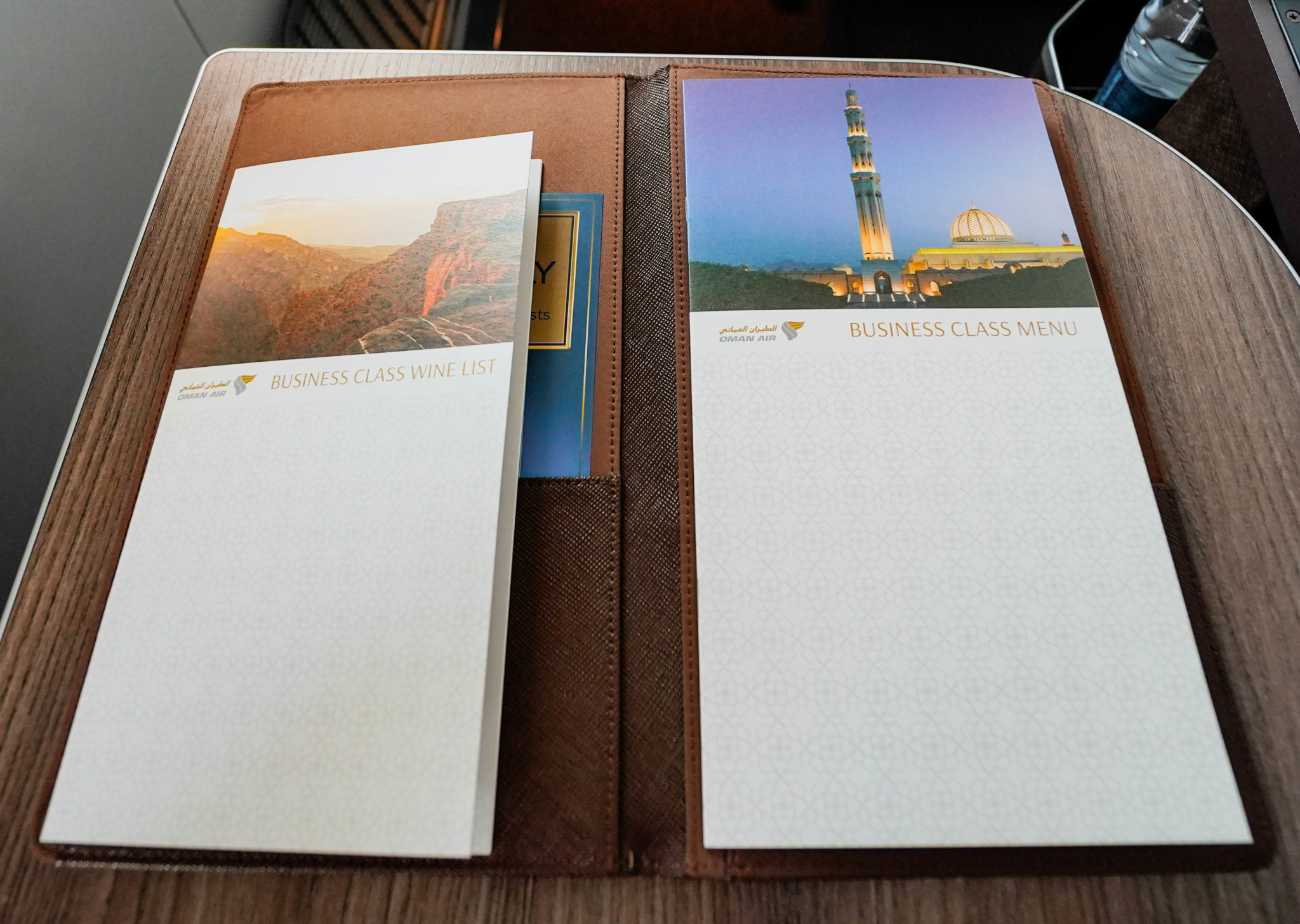 Oman Air B787-9 Business Class --- Food and Beverage Menu