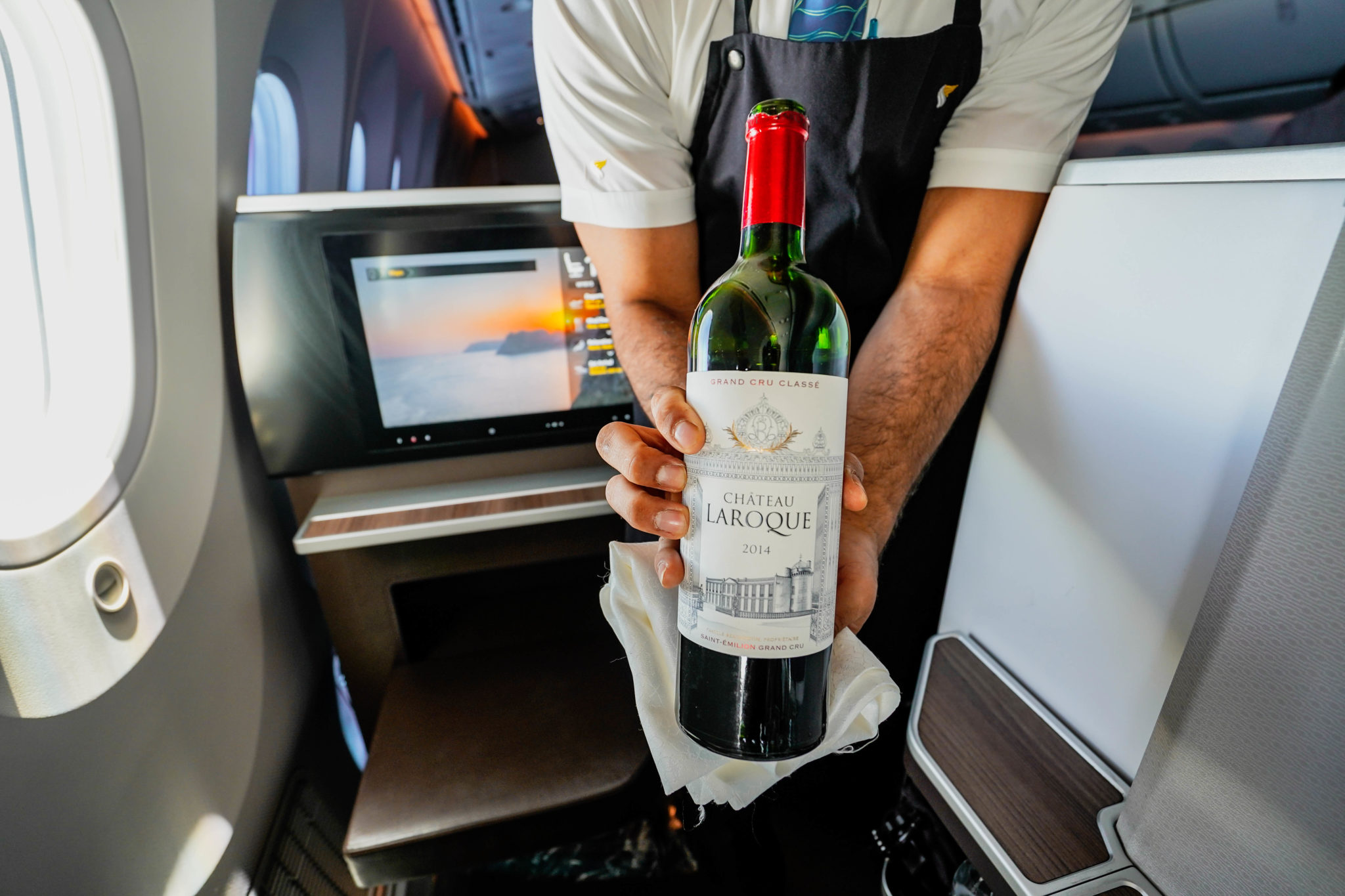 Oman Air B787-9 Business Class --- Chateau Laroque