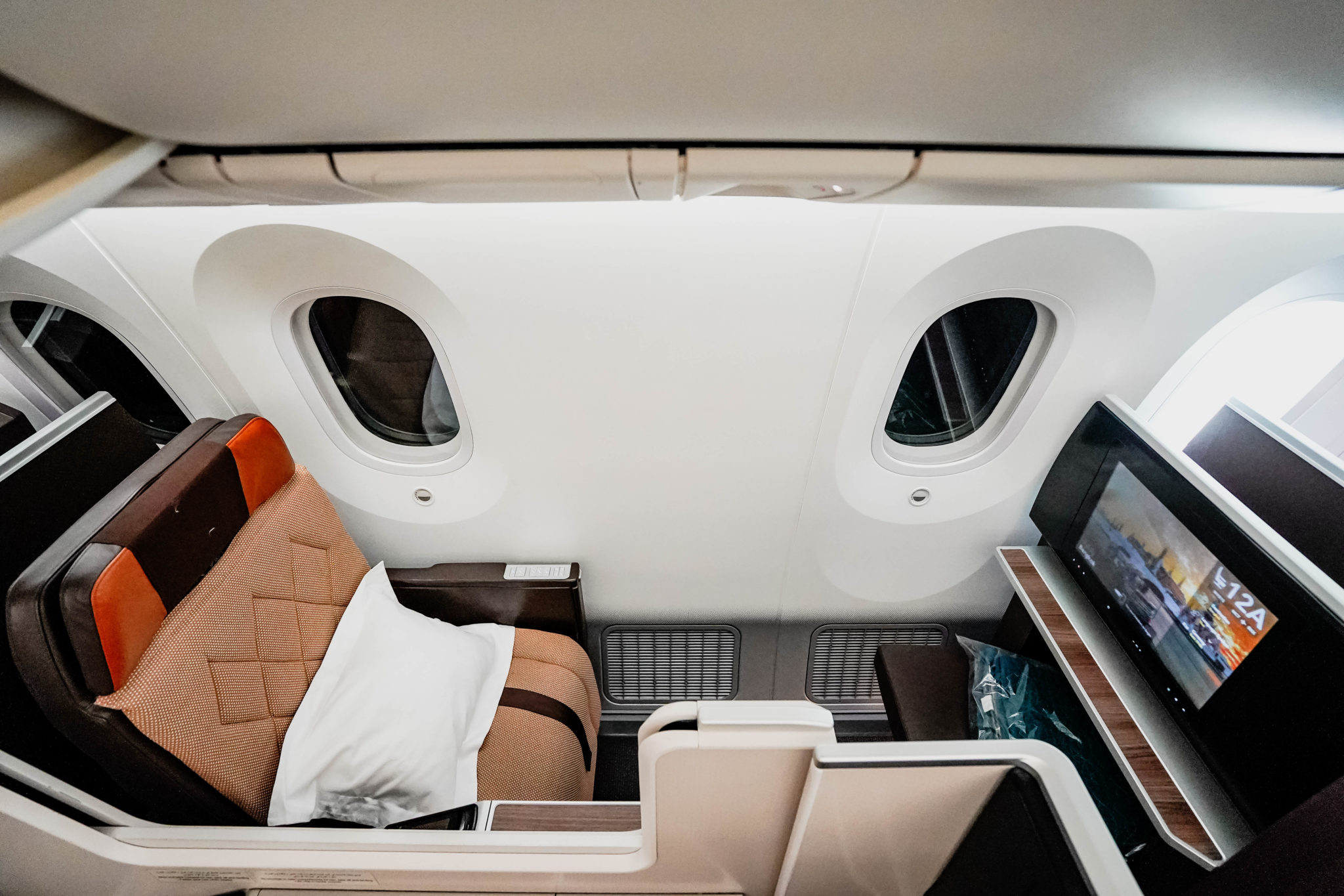 Oman Air B787-9 Business Class --- Seat 12A, Missing Window