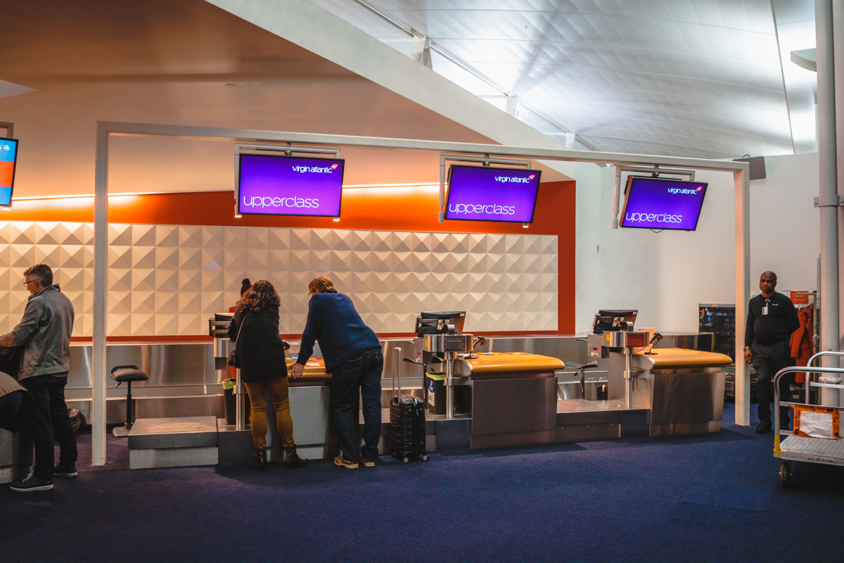 Virgin Atlantic Upper Class Check-In Counters JFK Airport Virgin Atlantic Upper Class Check-In Counters JFK Airport
