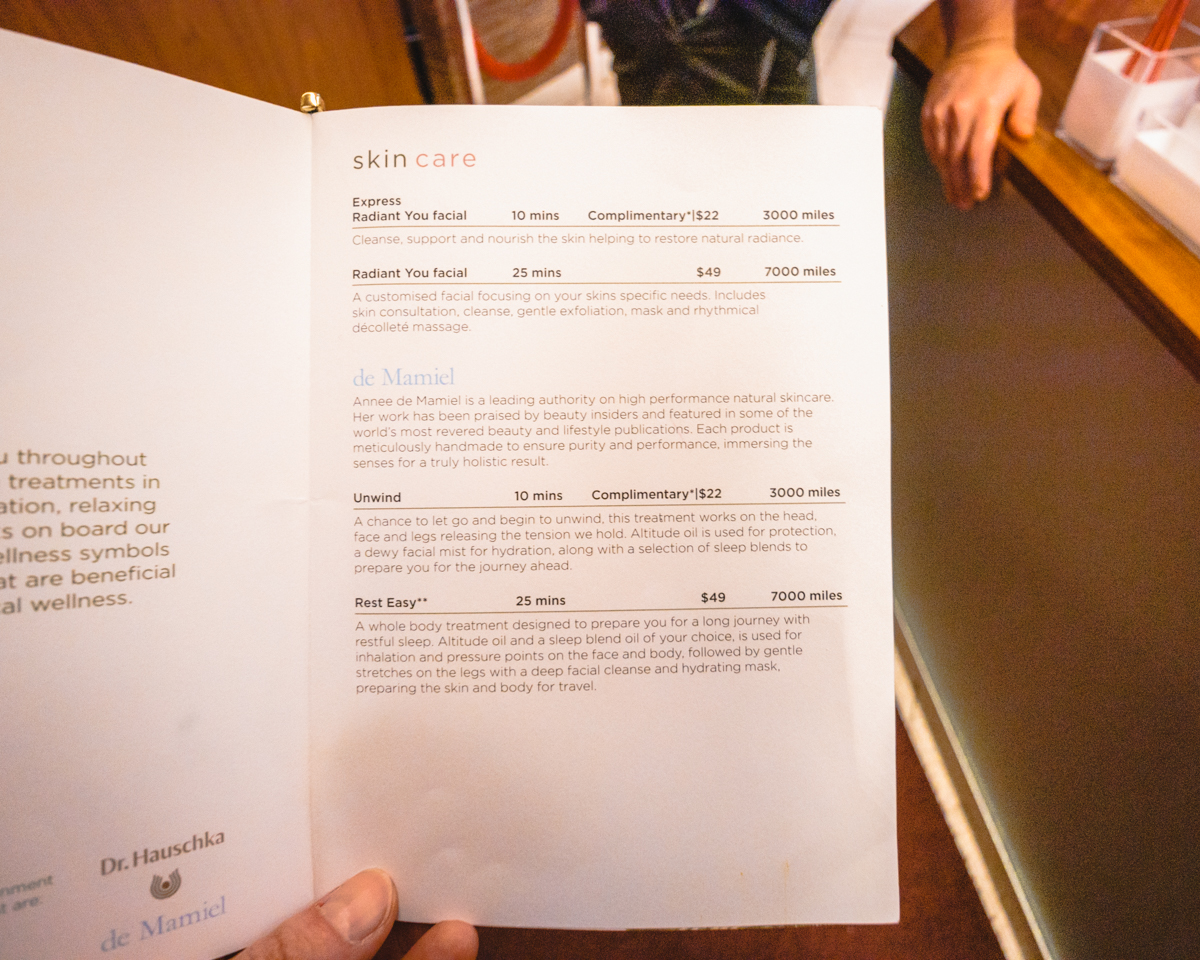 Virgin Atlantic Clubhouse JFK Spa Menu Skin Care Virgin Atlantic Clubhouse JFK Lounge Seating