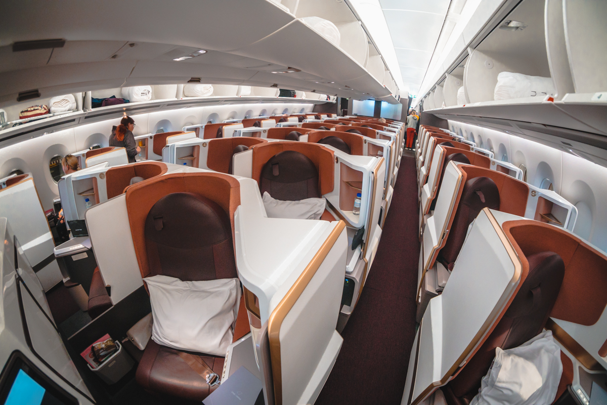 Virgin Atlantic Airbus A350 Upper Class Cabin from Front Virgin Atlantic Airbus A350 Upper Class Cabin from Front