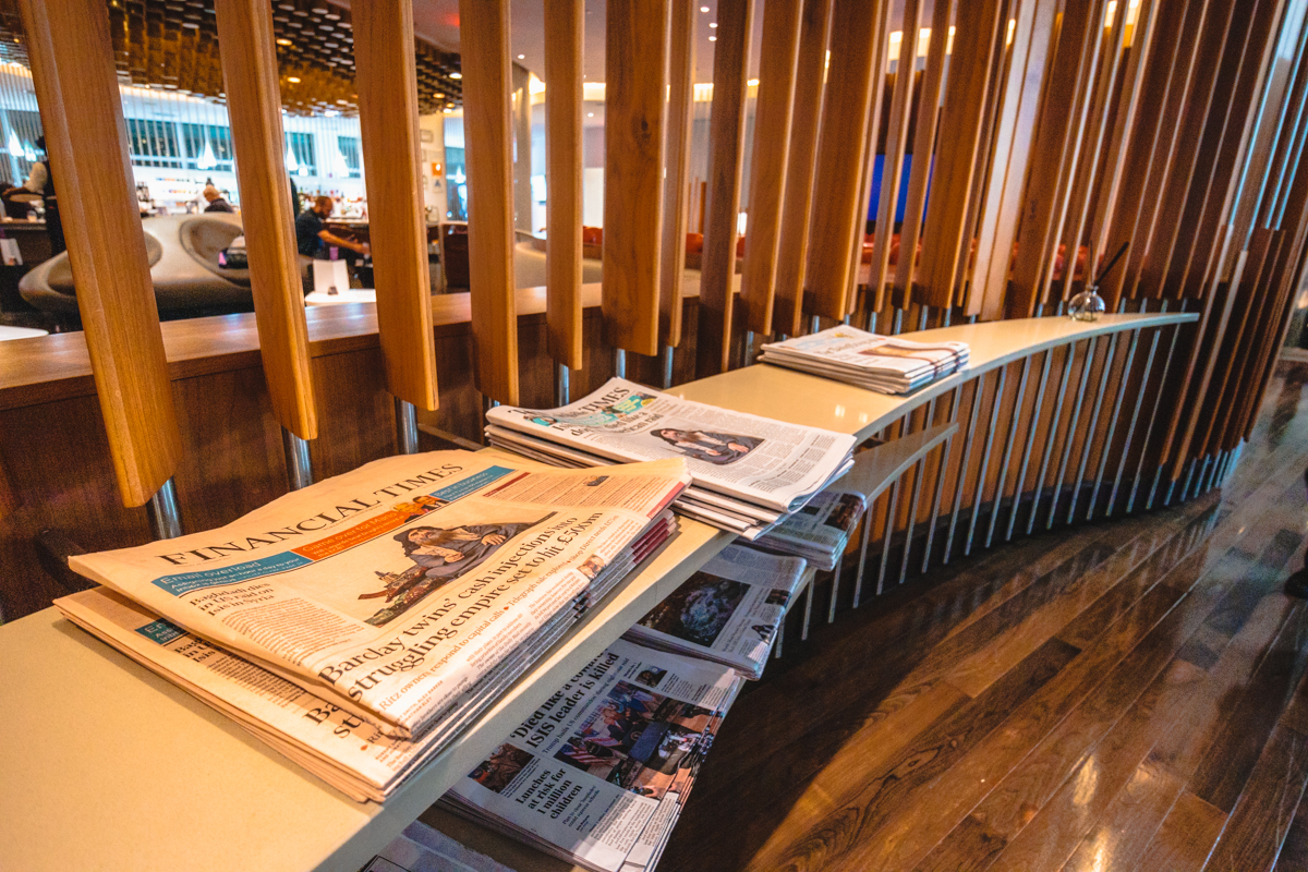 Virgin Atlantic Clubhouse JFK Newspapers Virgin Atlantic Clubhouse JFK Newspapers