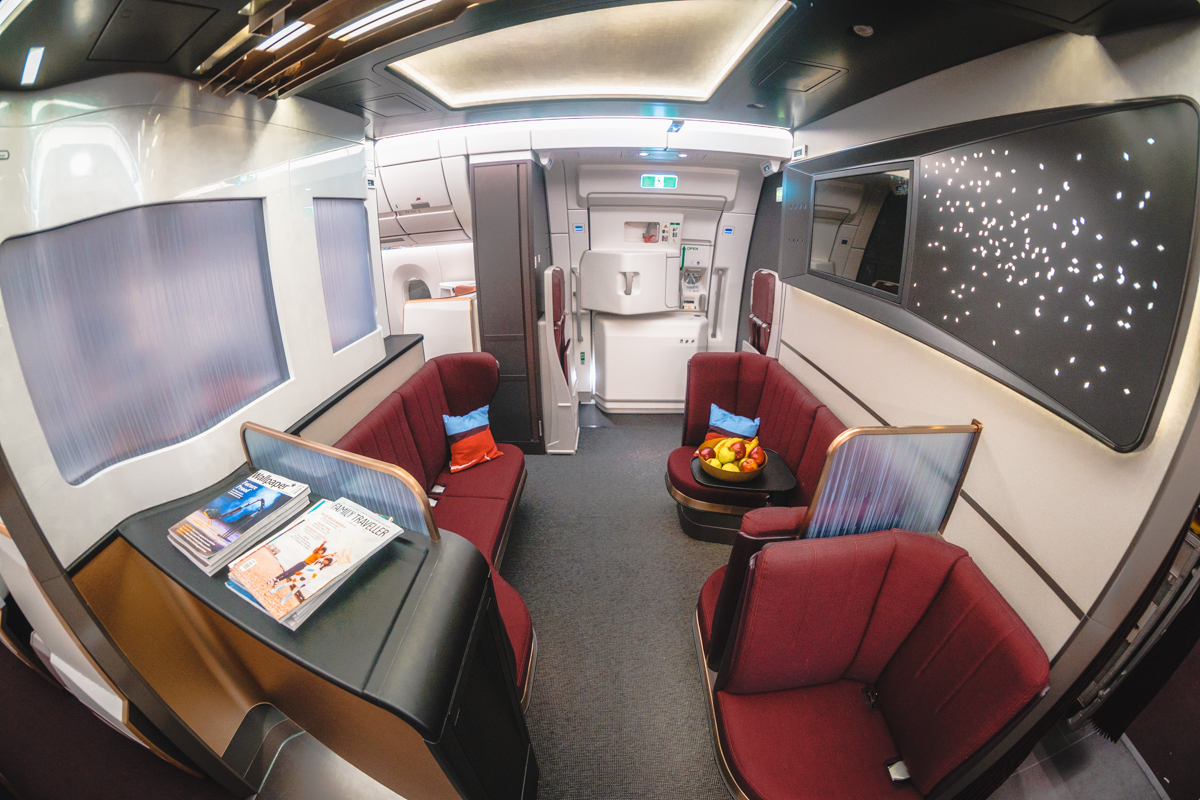 Virgin Atlantic Airbus A350 Upper Class Loft Lounge Area Virgin Atlantic Airbus A350 Upper Class Loft Lounge Area