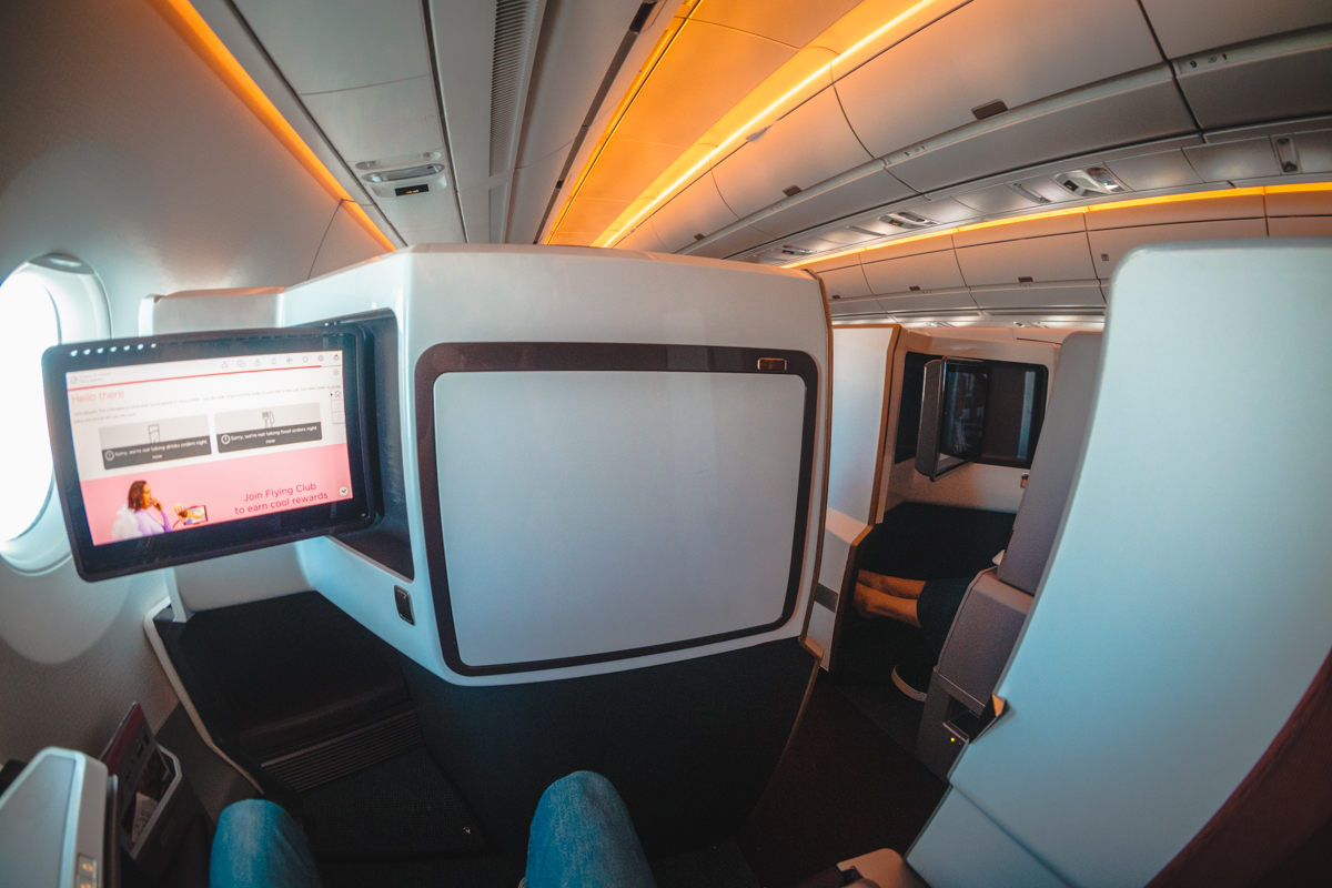 Virgin Atlantic Airbus A350 Upper Class Privacy Screen Closed Virgin Atlantic Airbus A350 Upper Class Privacy Screen Closed