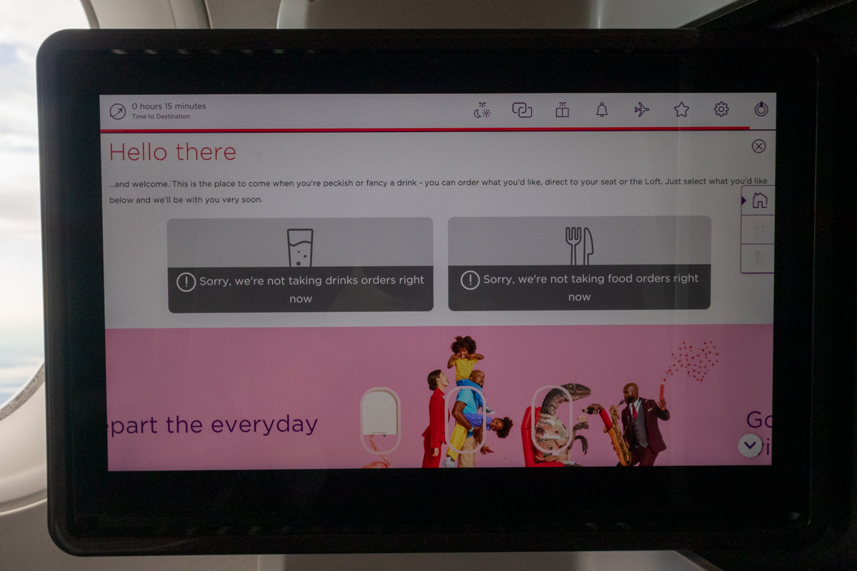Virgin Atlantic Airbus A350 IFE Food & Drink Ordering Virgin Atlantic Airbus A350 IFE Food & Drink Ordering