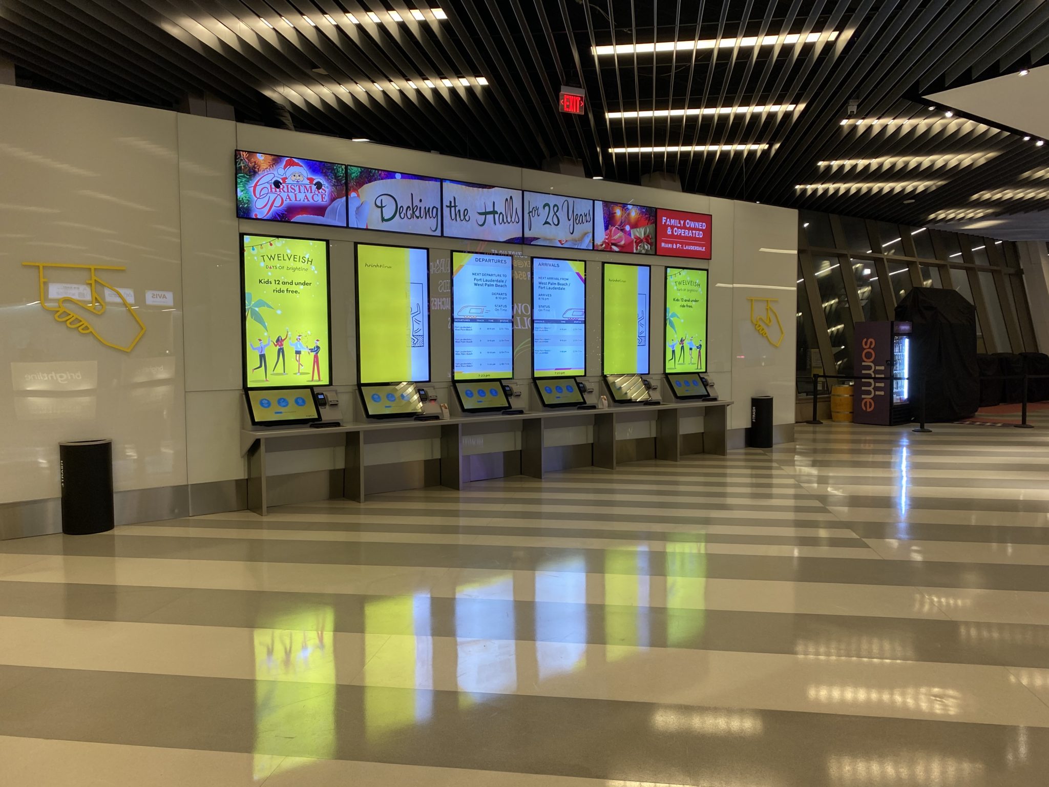 Brightline Miami Ticket Kiosks
