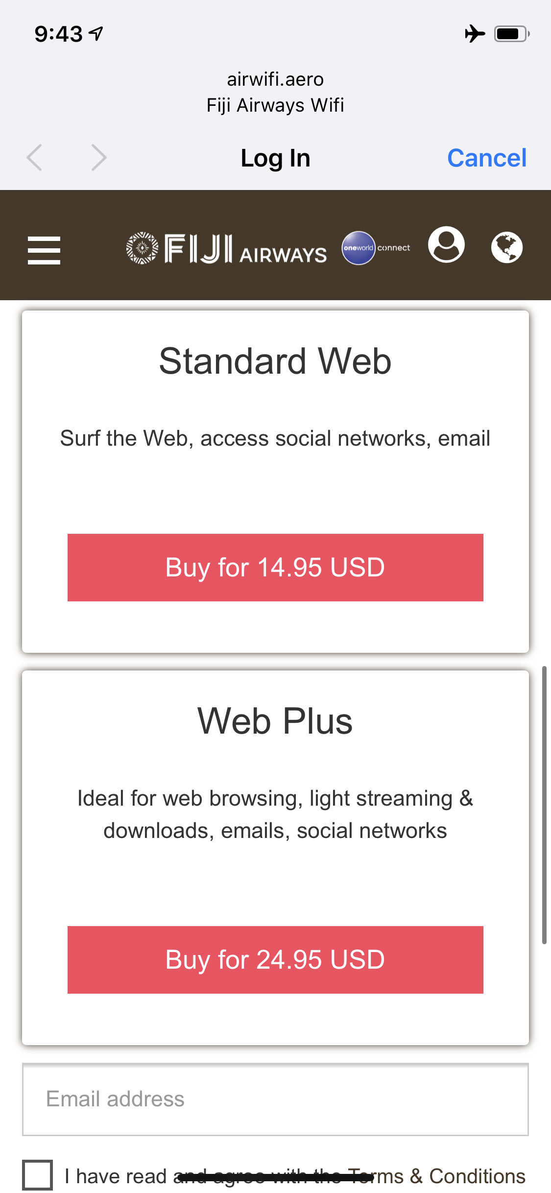 Fiji Airways Airbus A350 Wi-Fi Plans