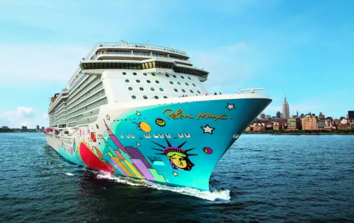 Norwegian Breakaway Peter Max artwork
