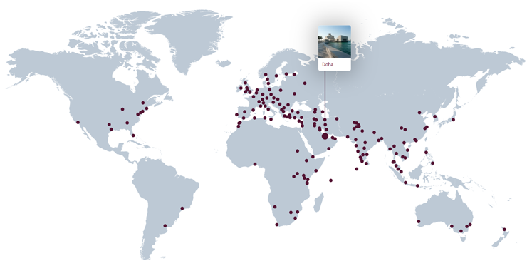 Qatar Airways Route Map