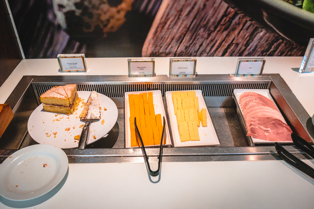British Airways T5 Galleries Lounge B South Buffet Cold Options