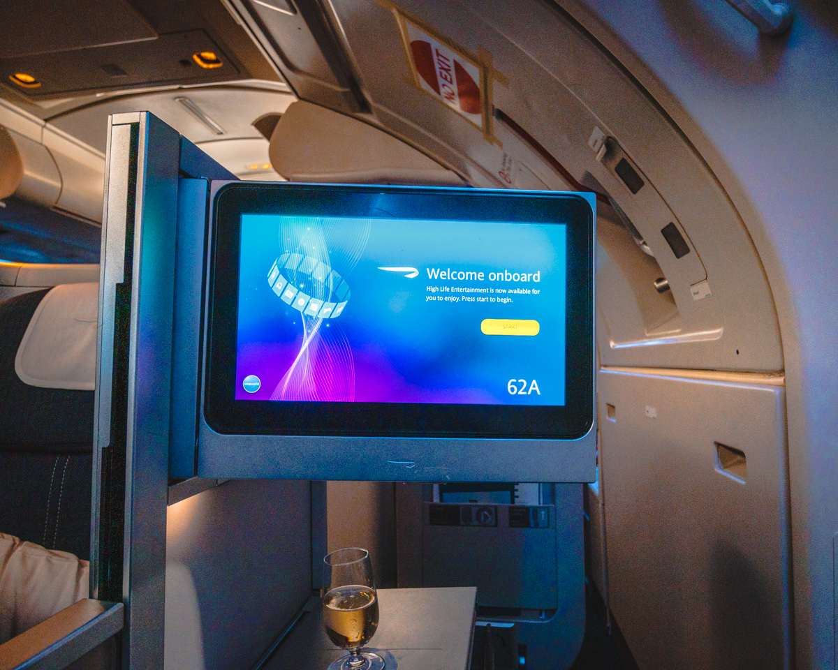 British Airways Boeing 747 Club World Business Class IFE Monitor
