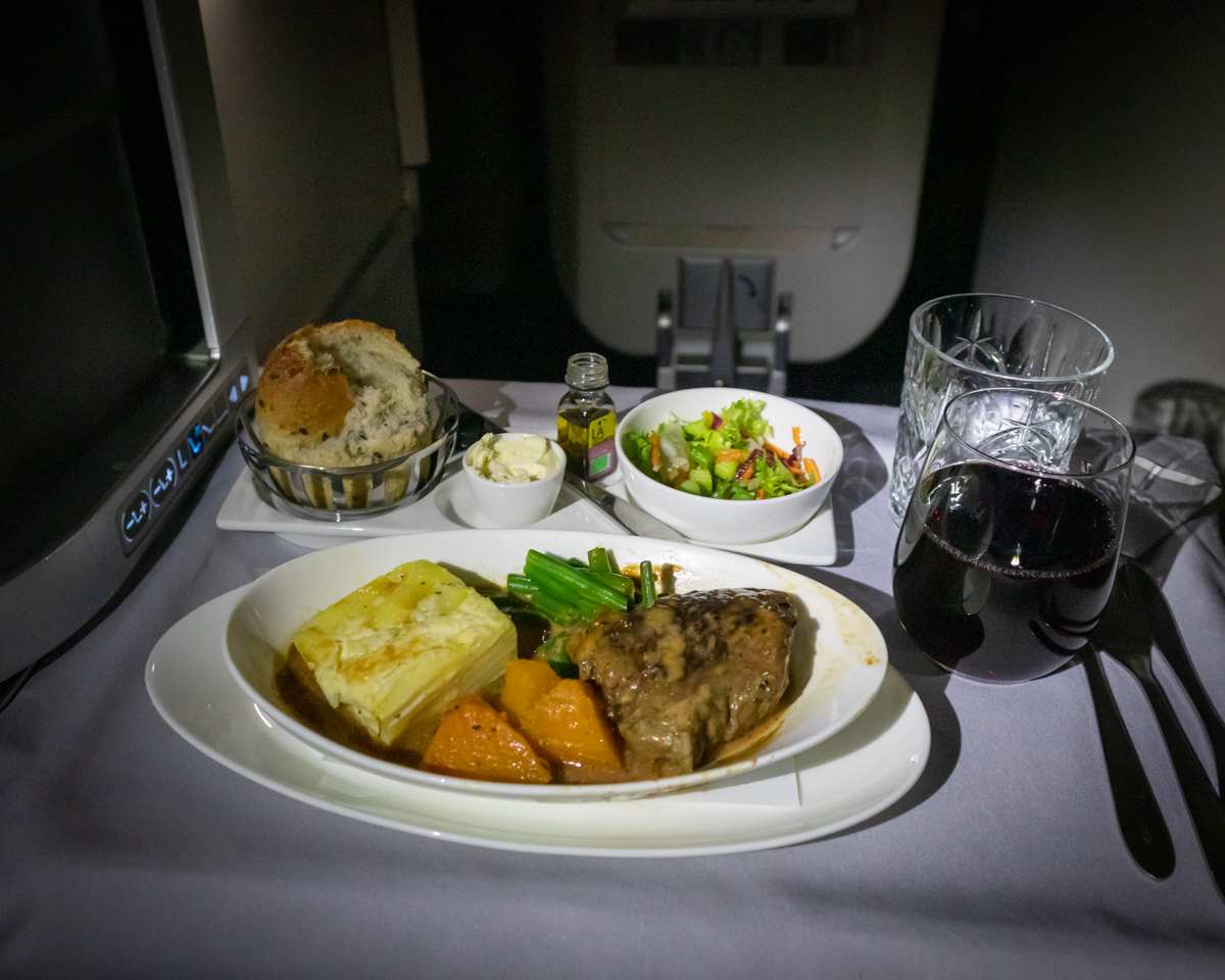 British Airways Boeing 747 Club World Business Class Beef Main