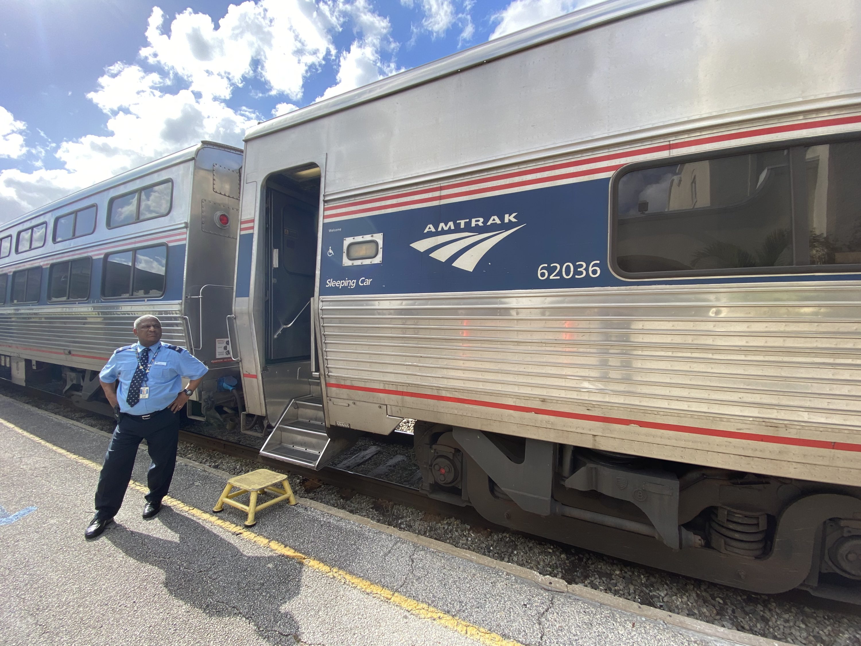 Amtrak Silver Meteor With Attendant Amtrak Silver Meteor With Attendant