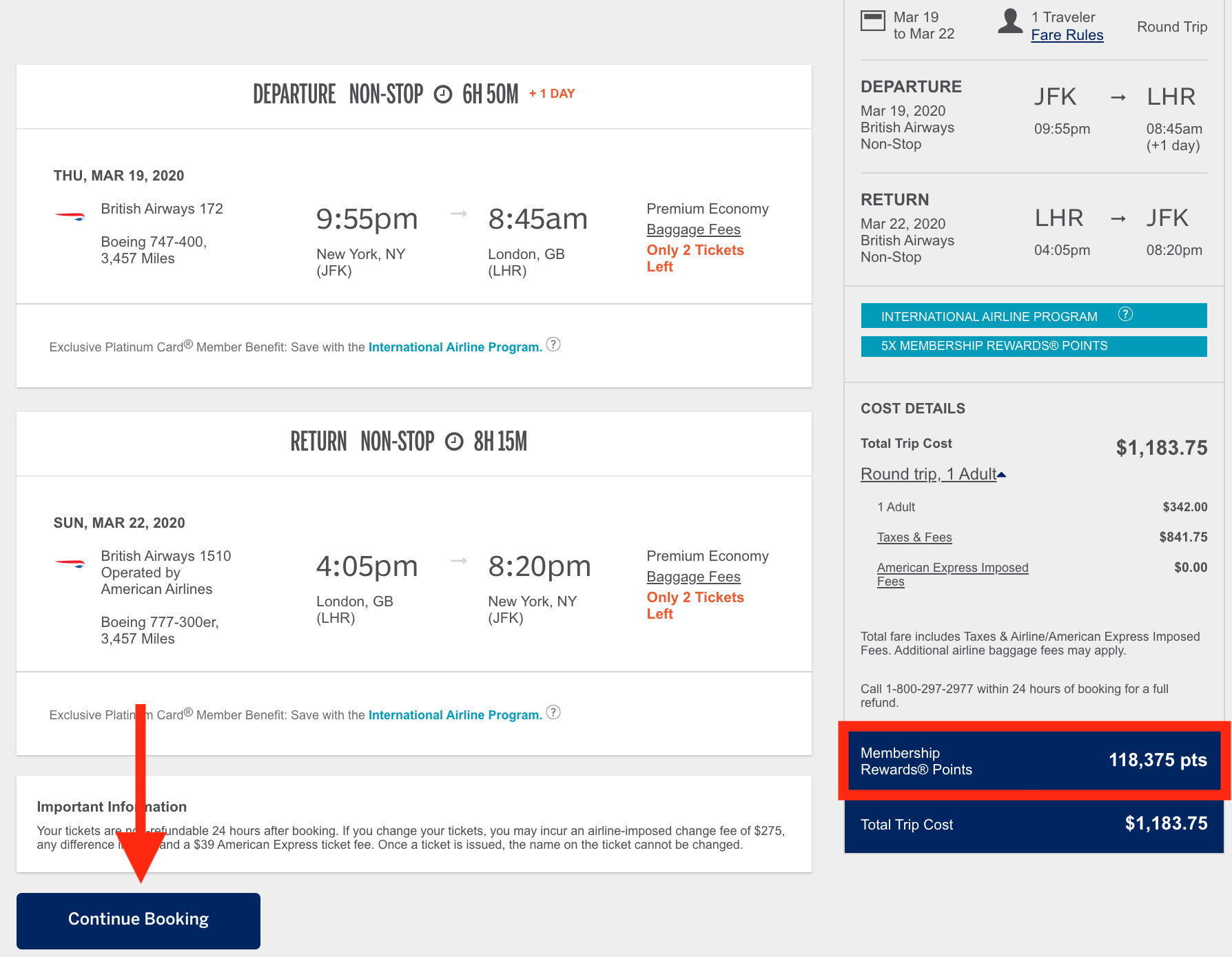 Confirming Your Pricing Confirming Your Pricing amex travel portal