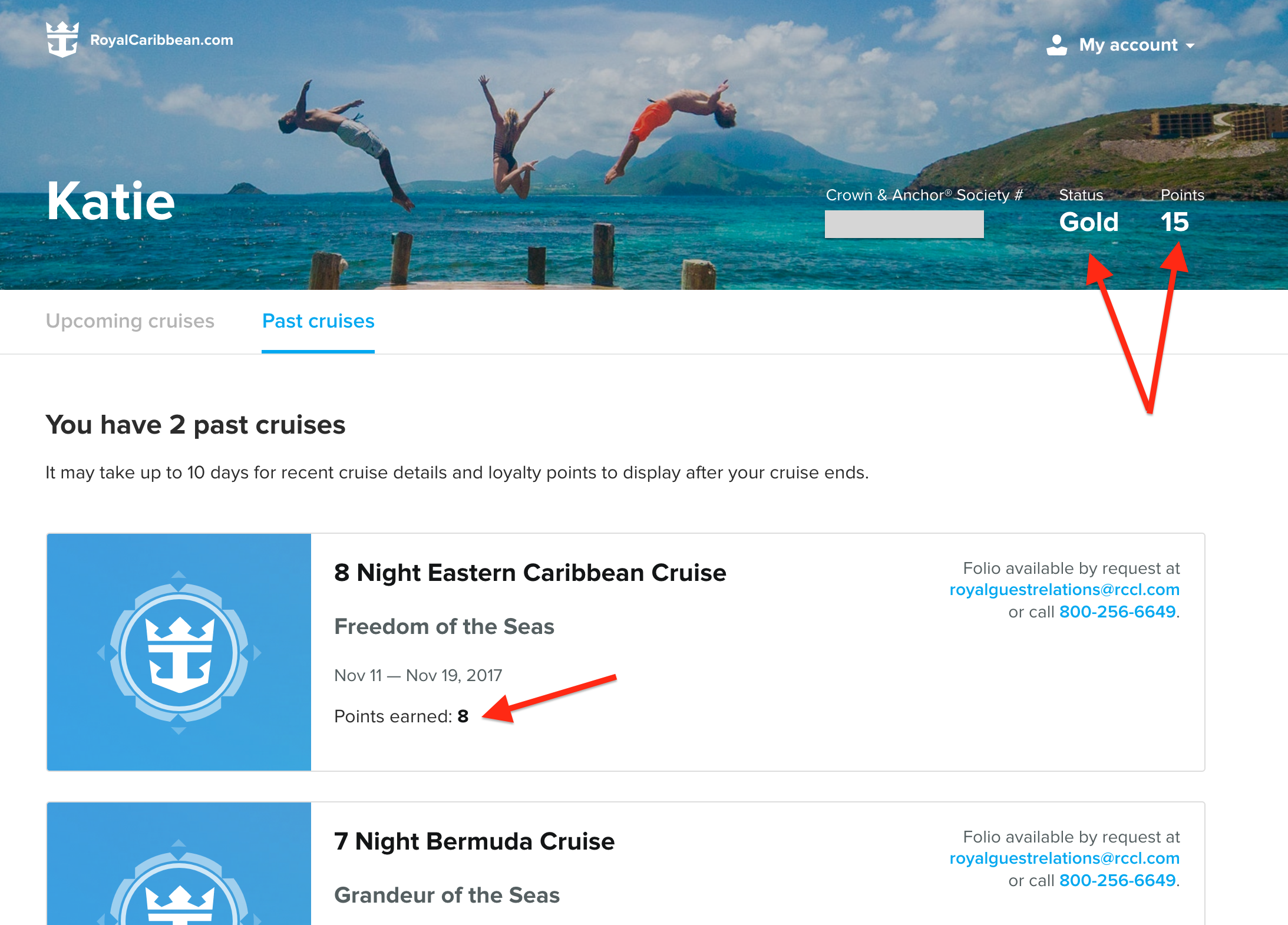Crown and Anchor Society online account